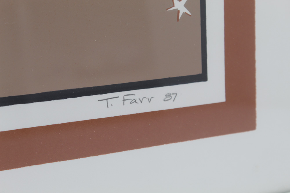 Teresa Farr Limited Edition Serigraph "Armadillo with Headphones"