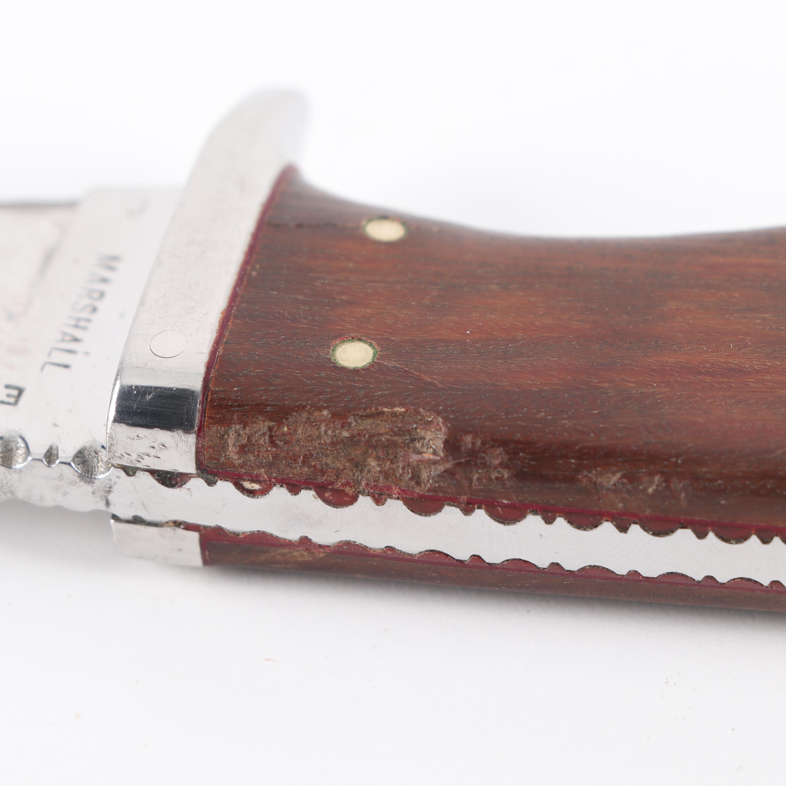 Marshall Custom Hunting Knife with Monogrammed Leather Sheath