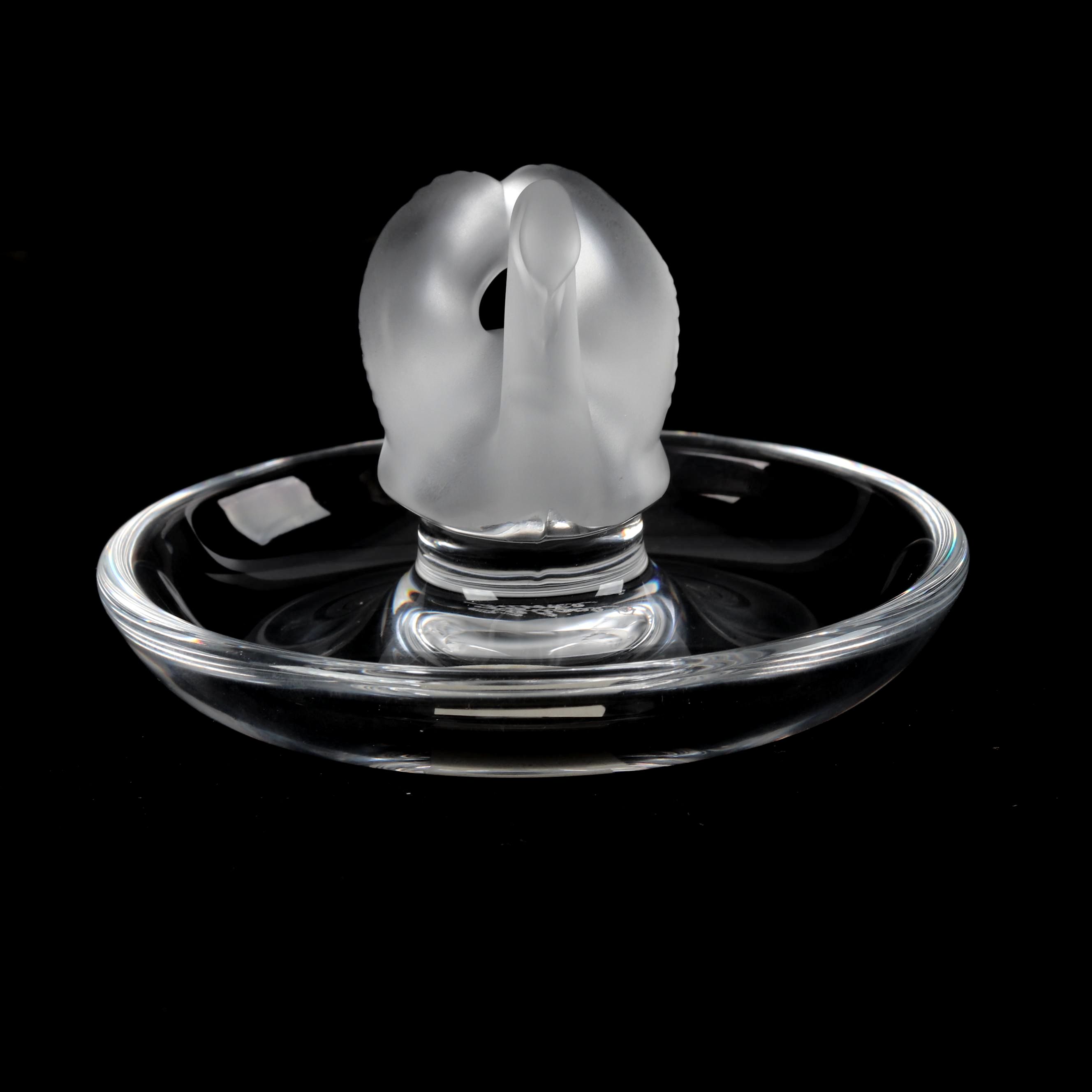 Lalique "Cygne" Crystal Pin Tray