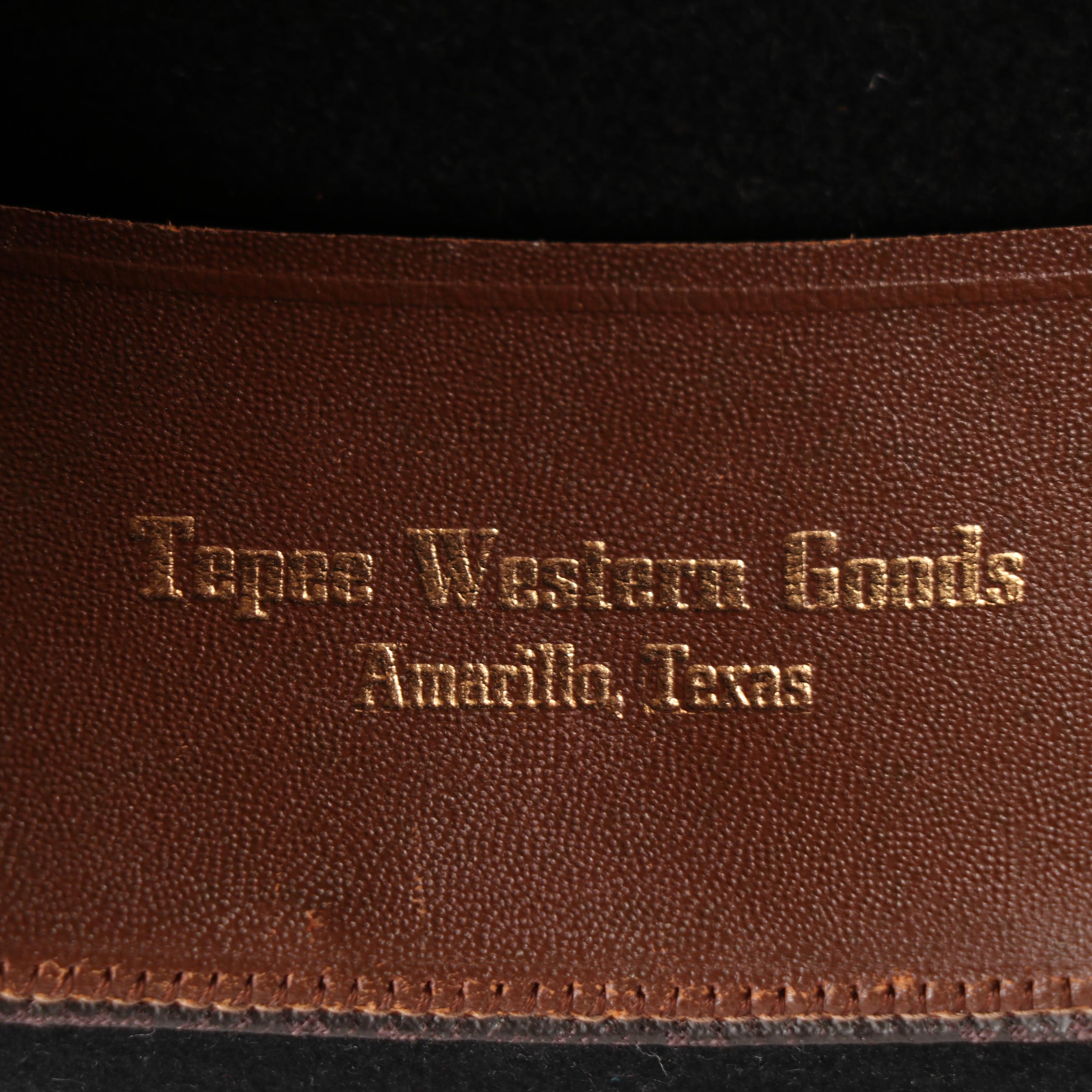 Tepee Western Goods Bradford Black 3X Felted Beaver Cowboy Hat