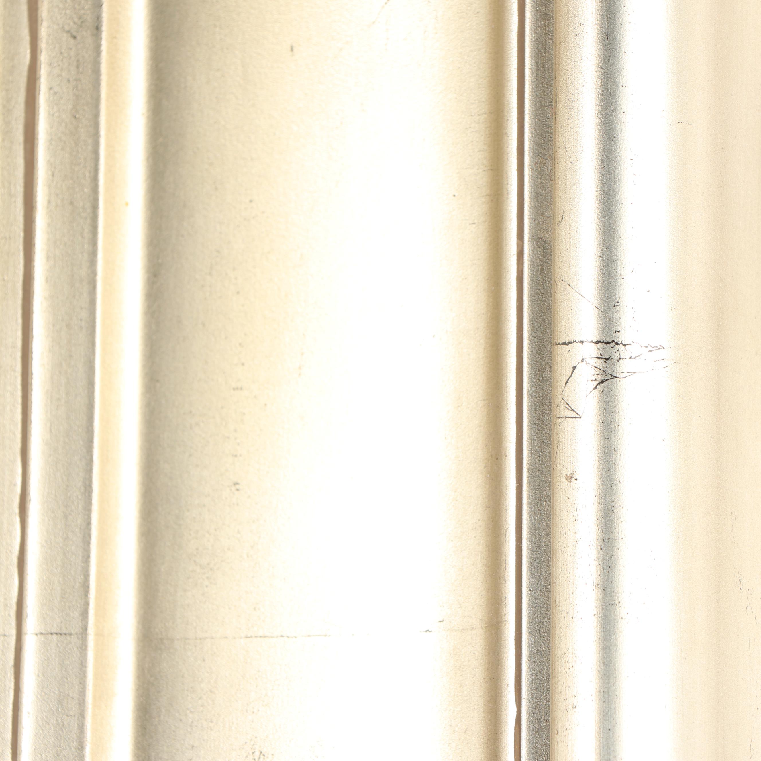 Uttermost Contemporary Silver Painted Oversized Beveled Wall Mirror