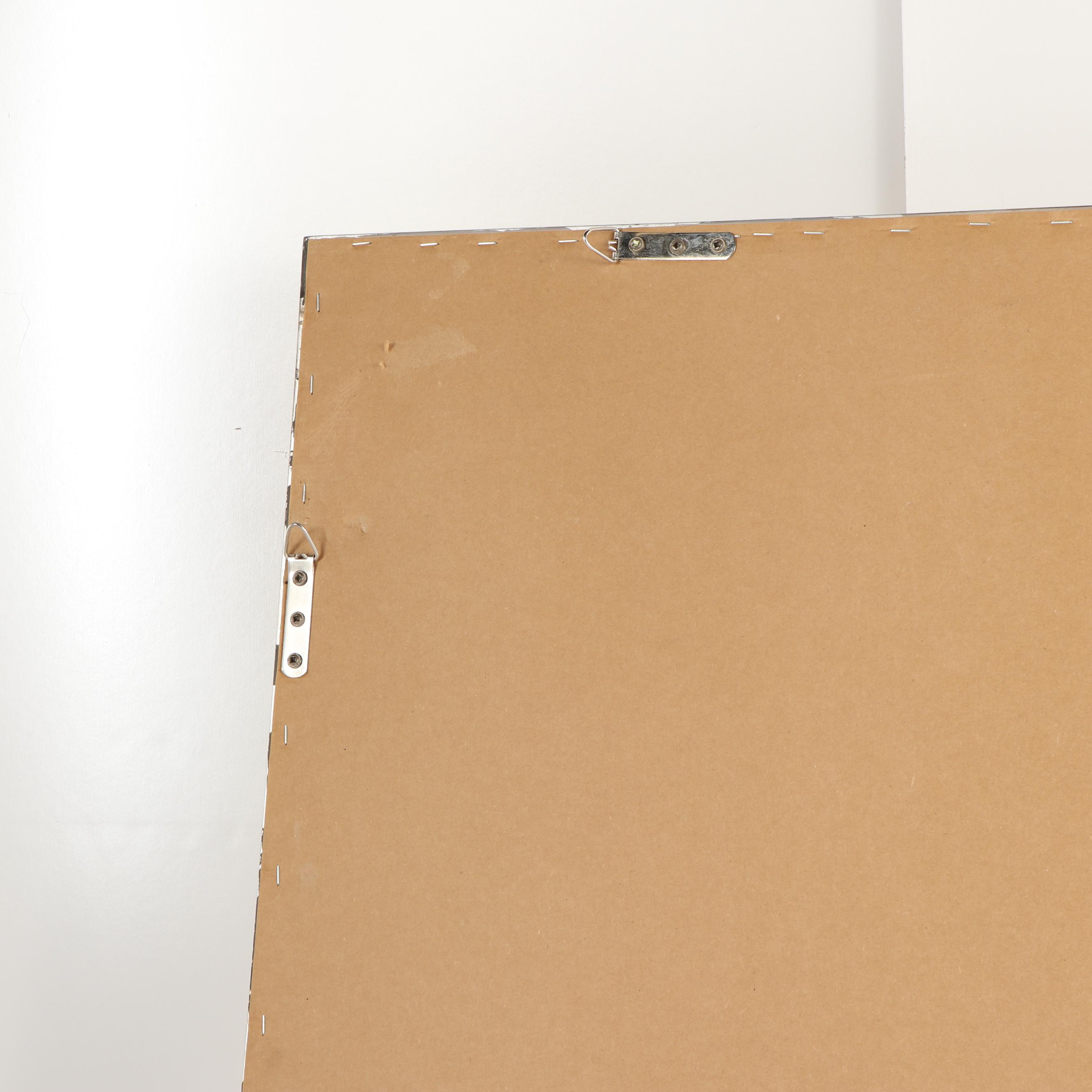 Uttermost Contemporary Silver Painted Oversized Beveled Wall Mirror