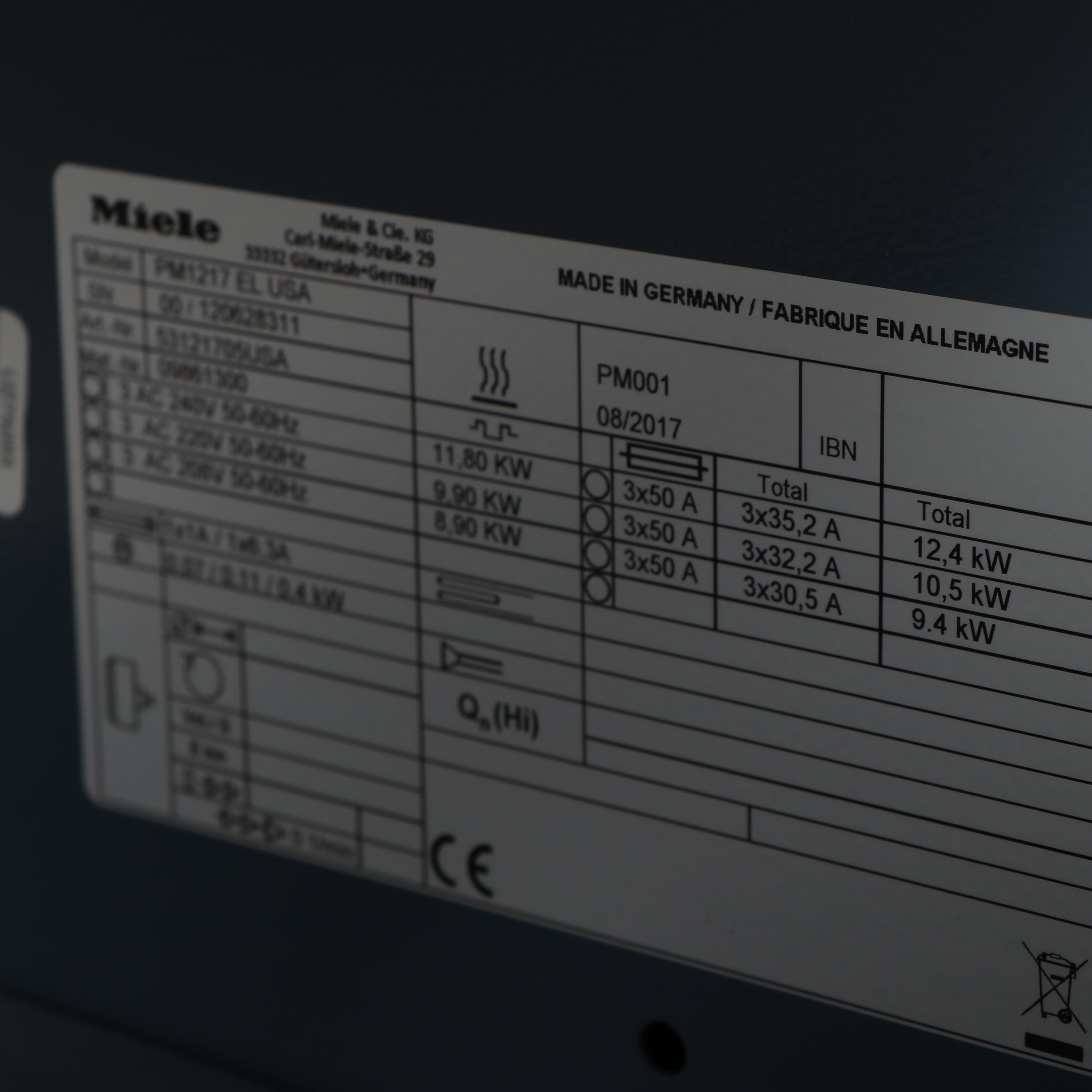 Miele Professional Model PM1217 Commercial Rotary Iron