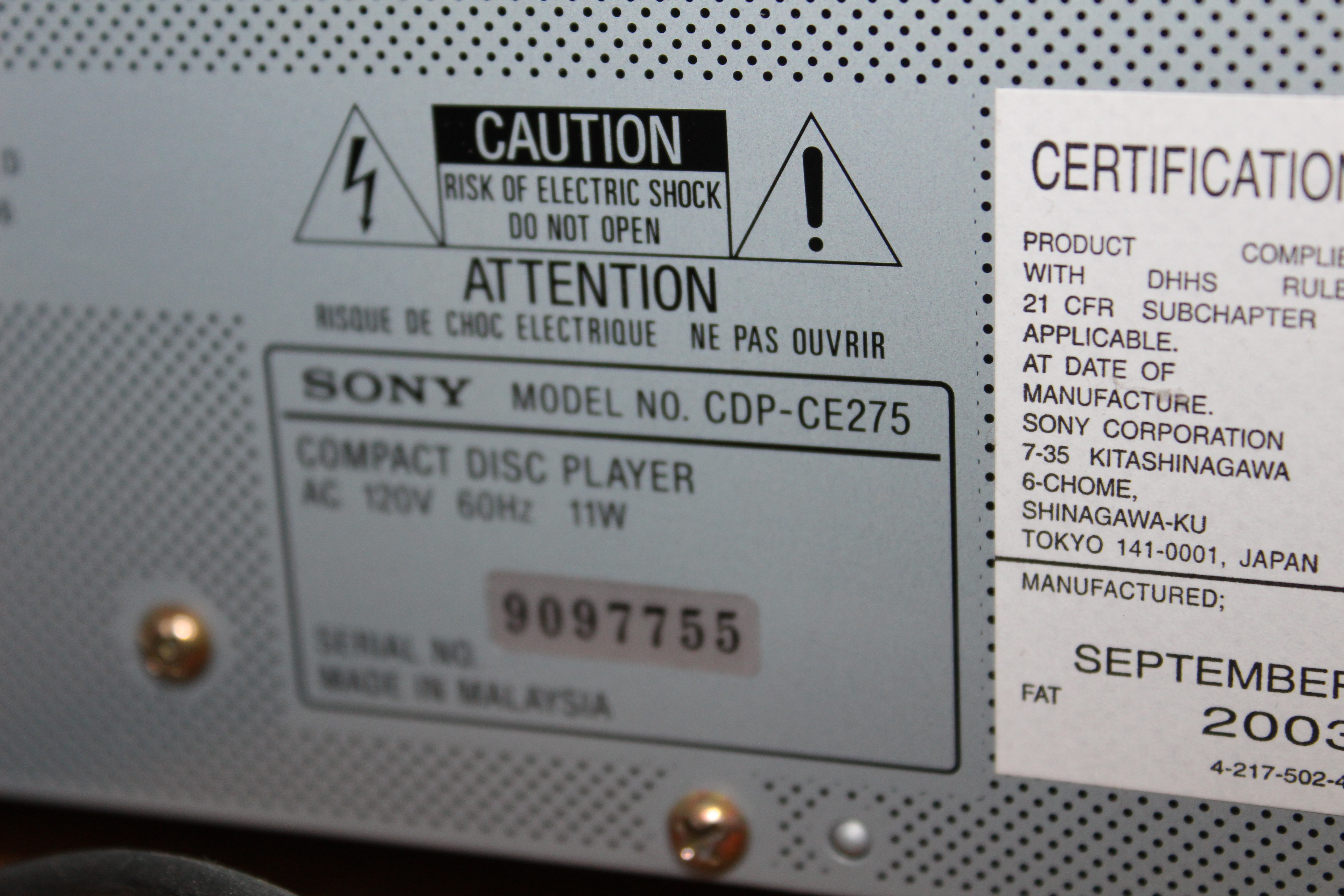 Yamaha and Sony Natural Sound AV Receiver with Speakers and CD Player