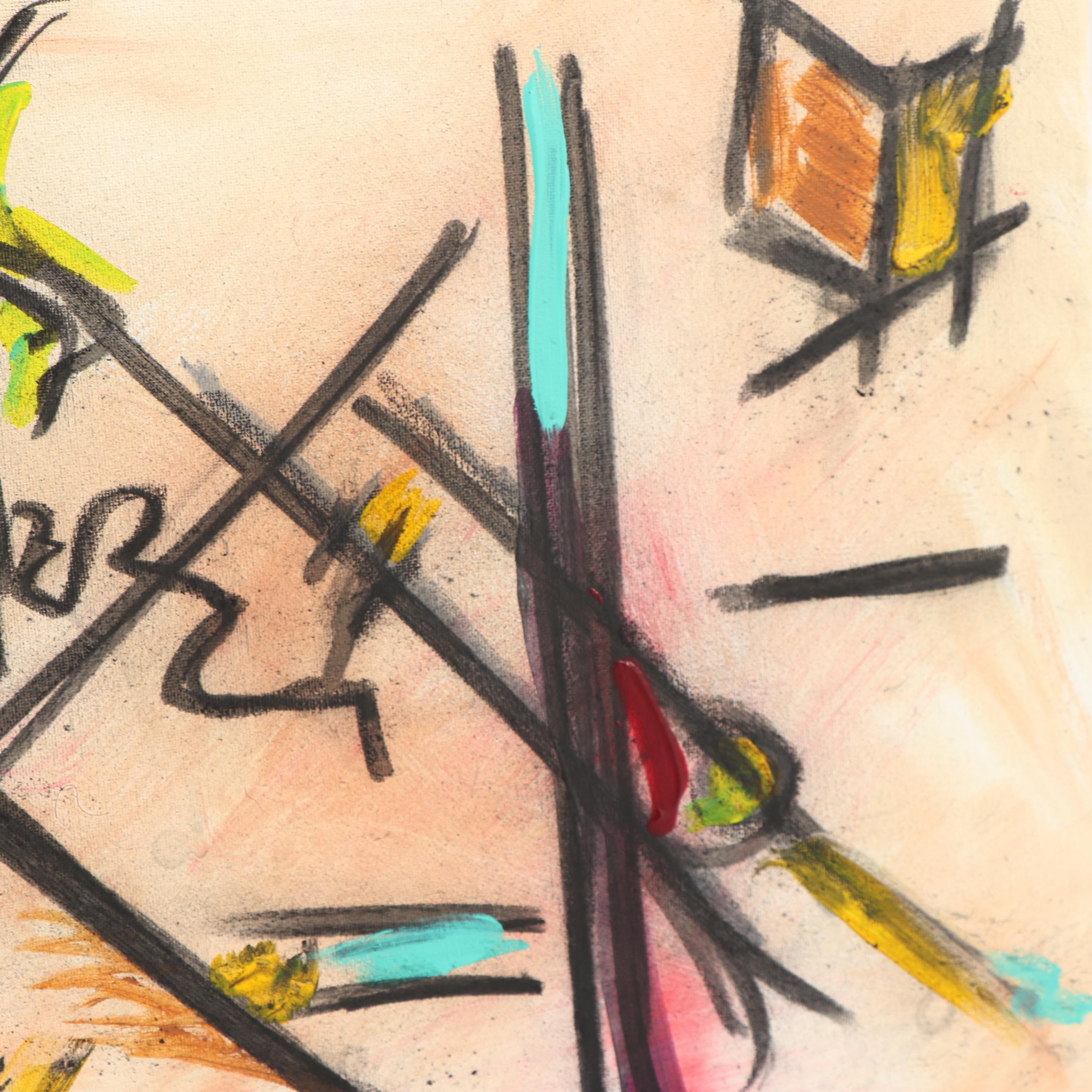 Stefan Georg Acrylic Painting "Satellites II"