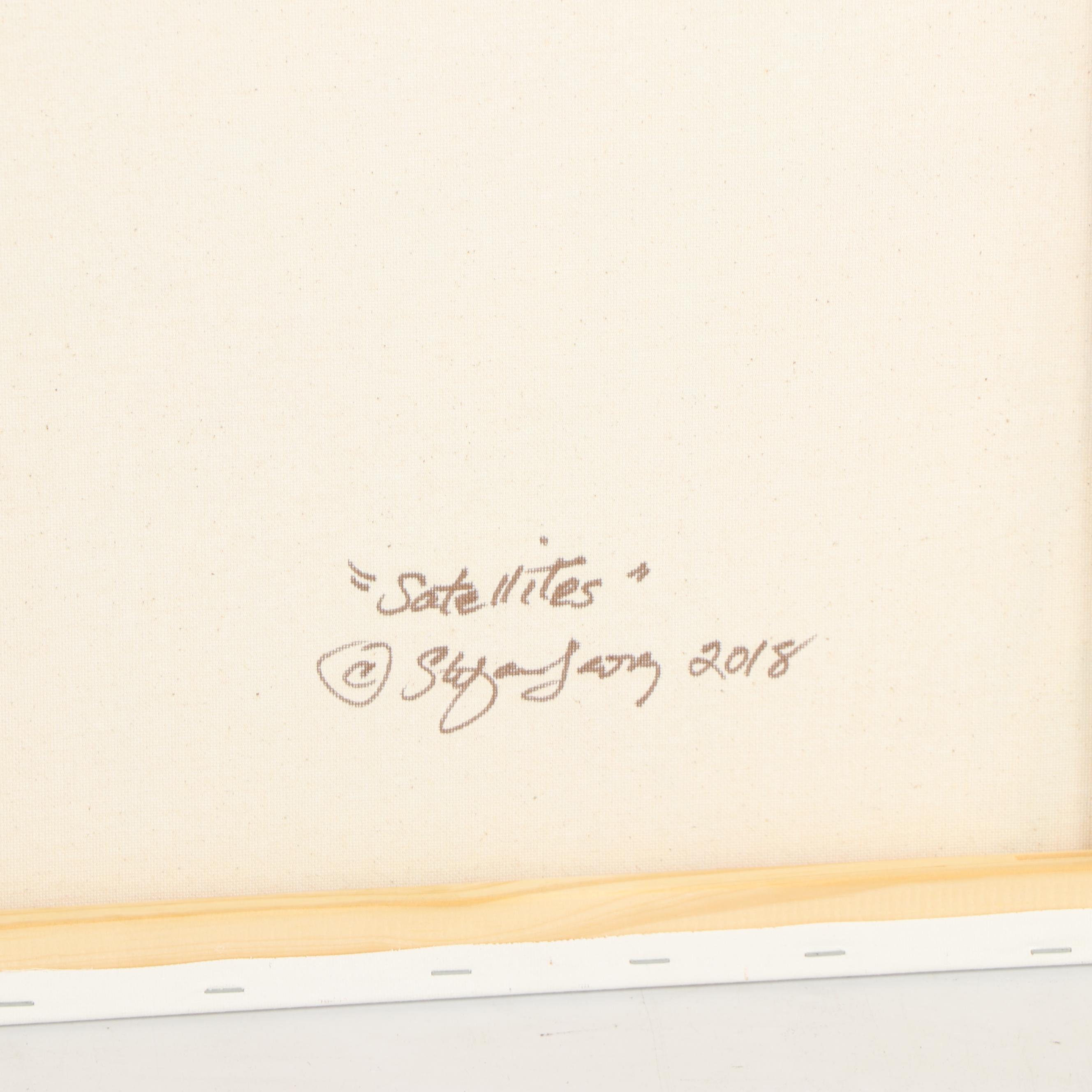 Stefan Georg Acrylic Painting "Satellites II"