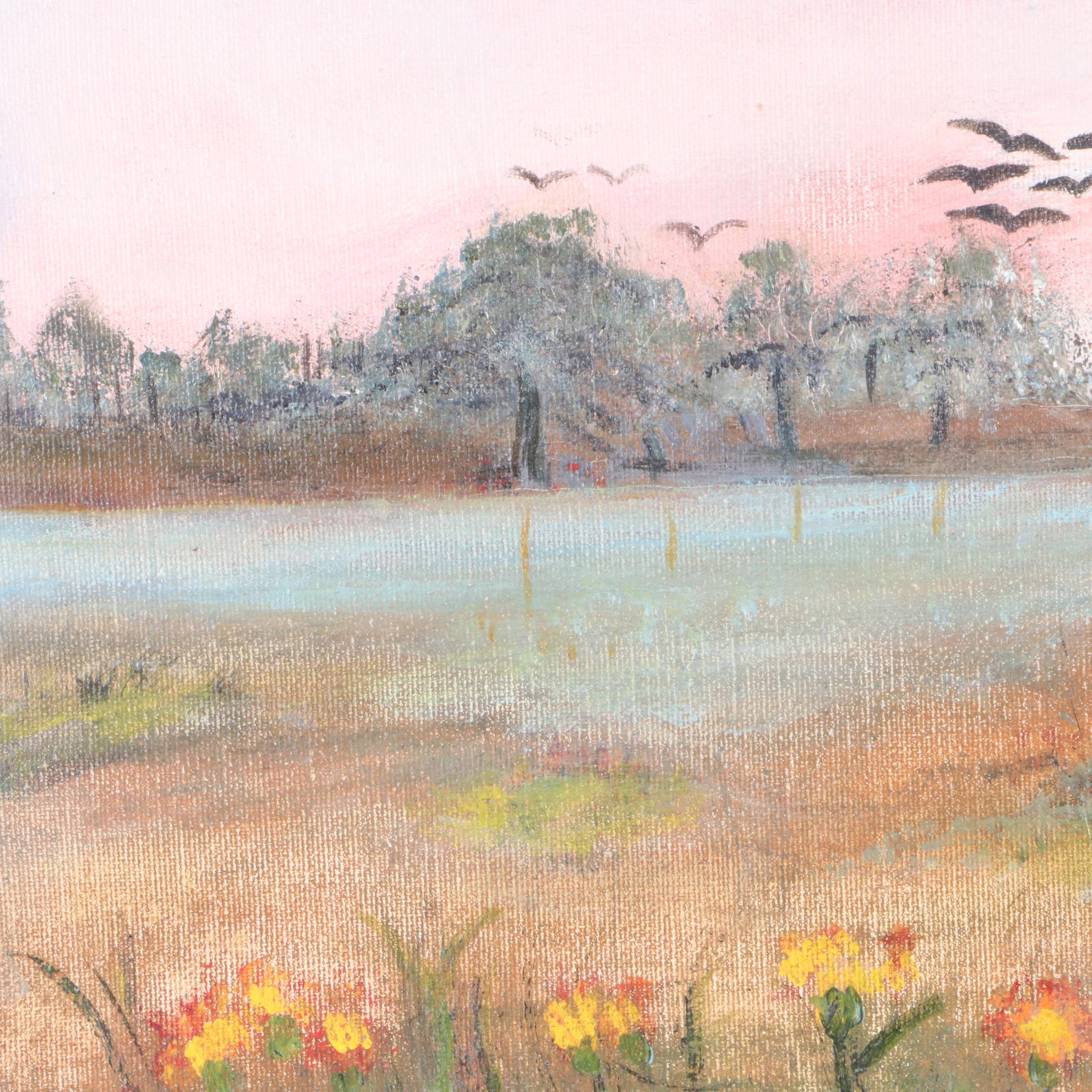 Planey Oil Landscape Painting