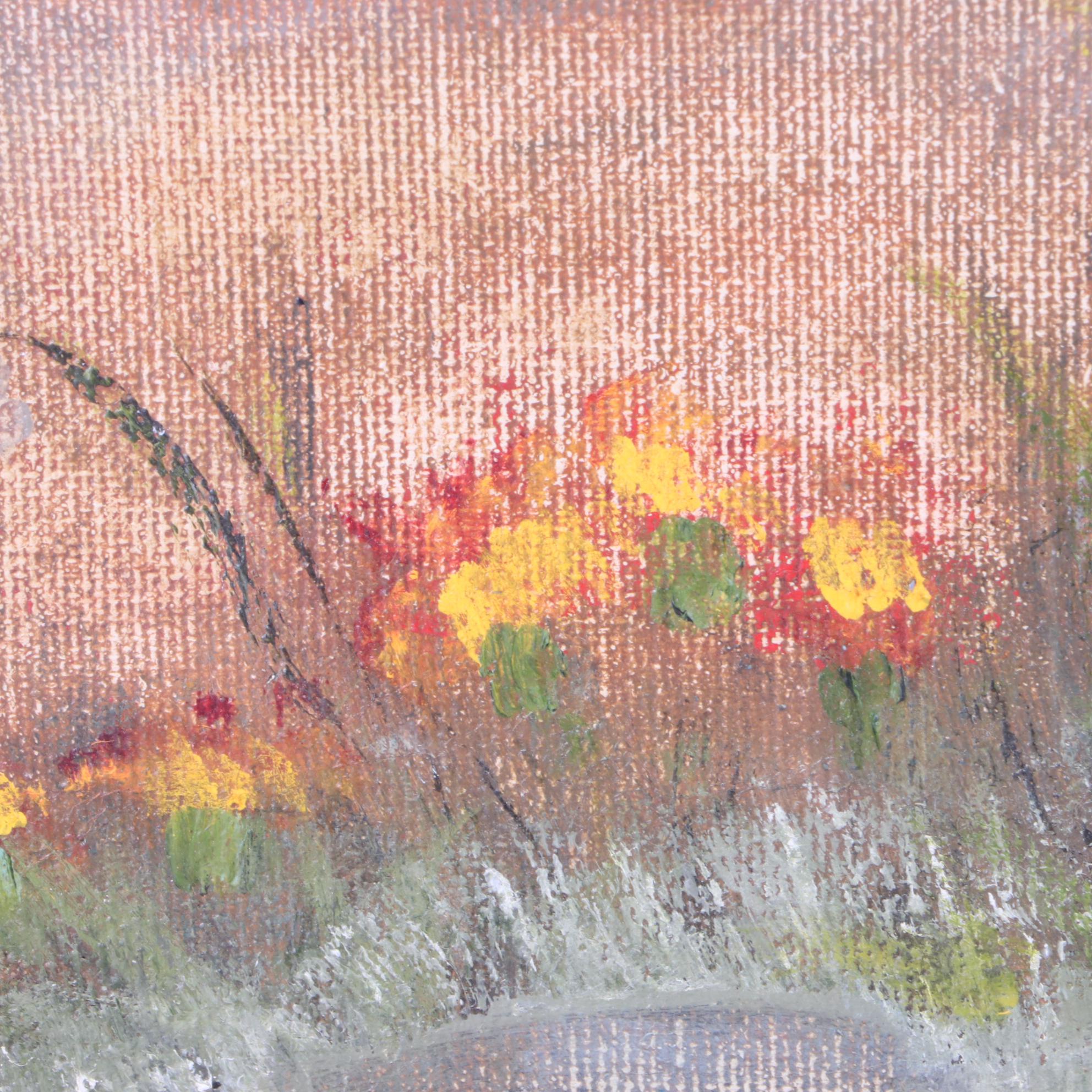 Planey Oil Landscape Painting