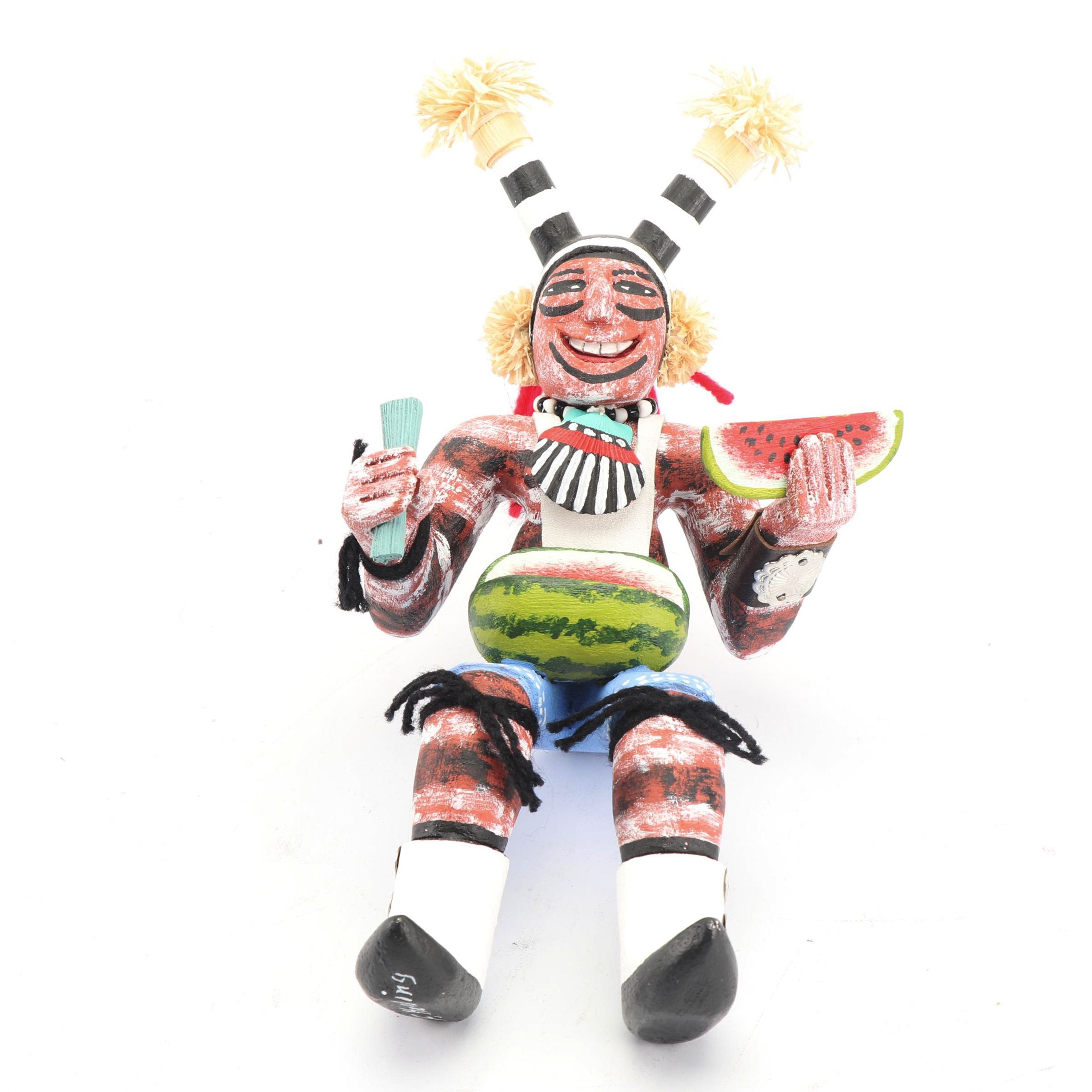 Fletcher Healing Kachina Doll "Seated Hano Clown"