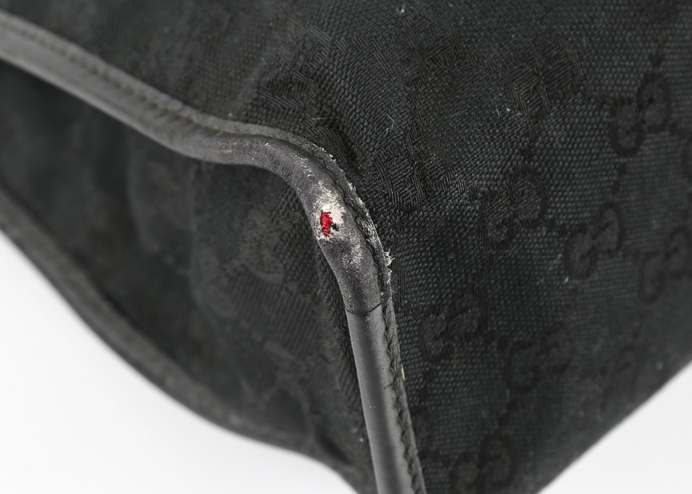 Vintage Gucci Accessory Collection "GG" Canvas and Leather Top Handle Bag