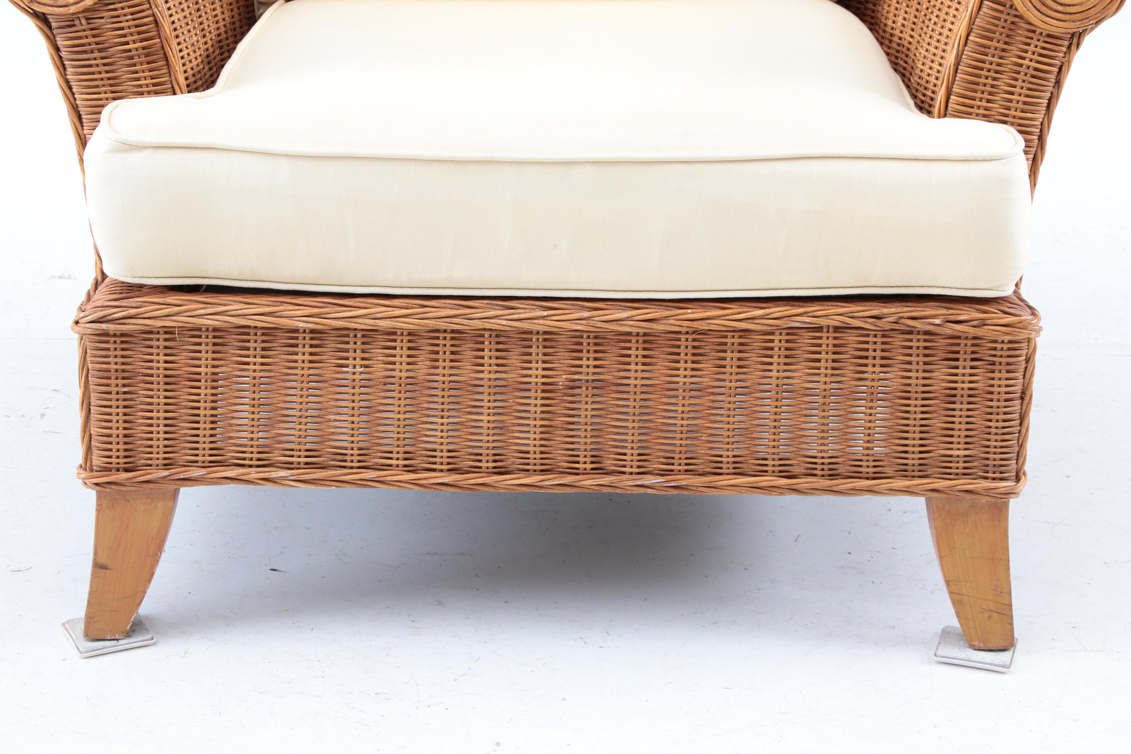 Wicker Club Chair by Ethan Allen