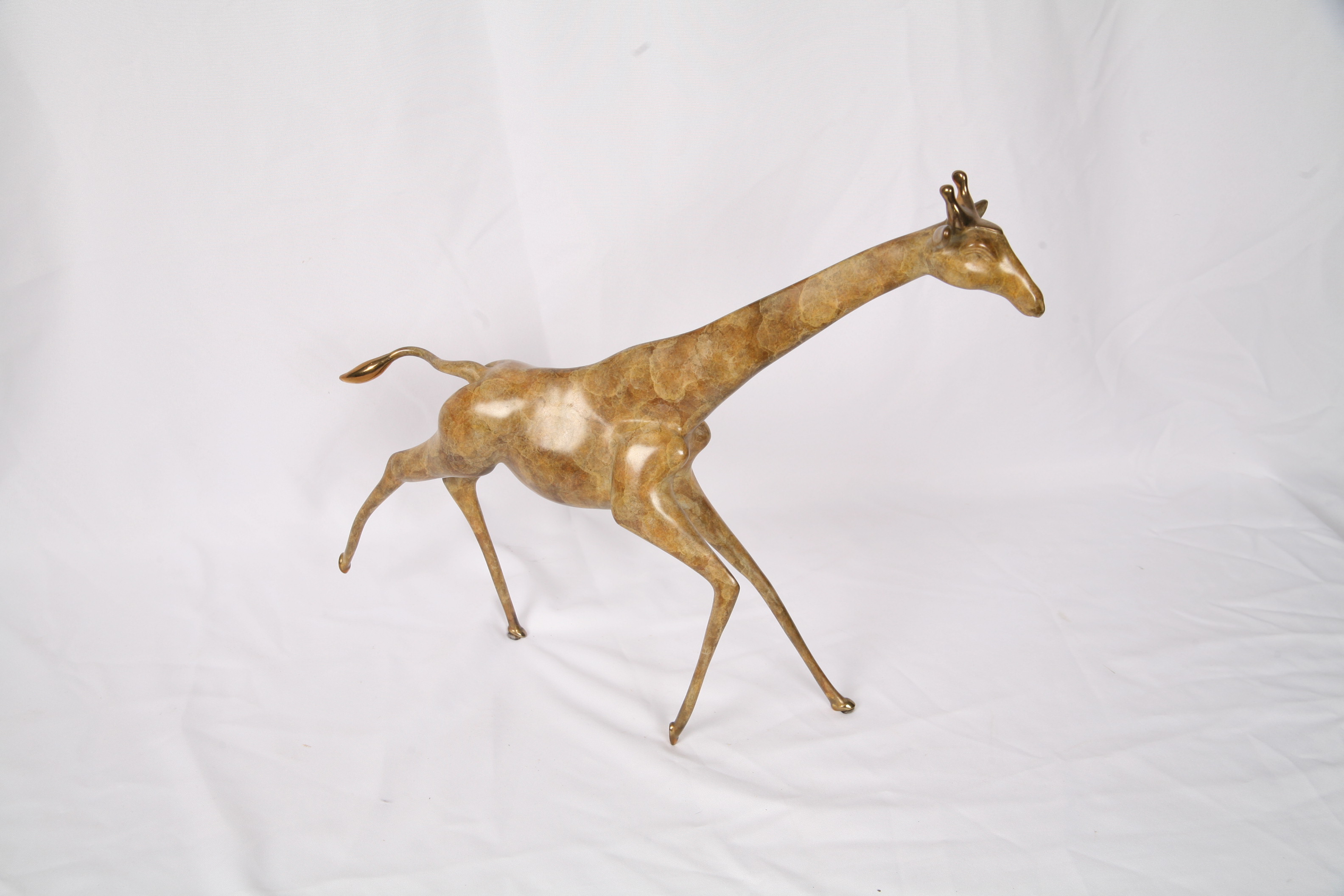 Daniel Acebo Cast Bronze Giraffe Sculpture