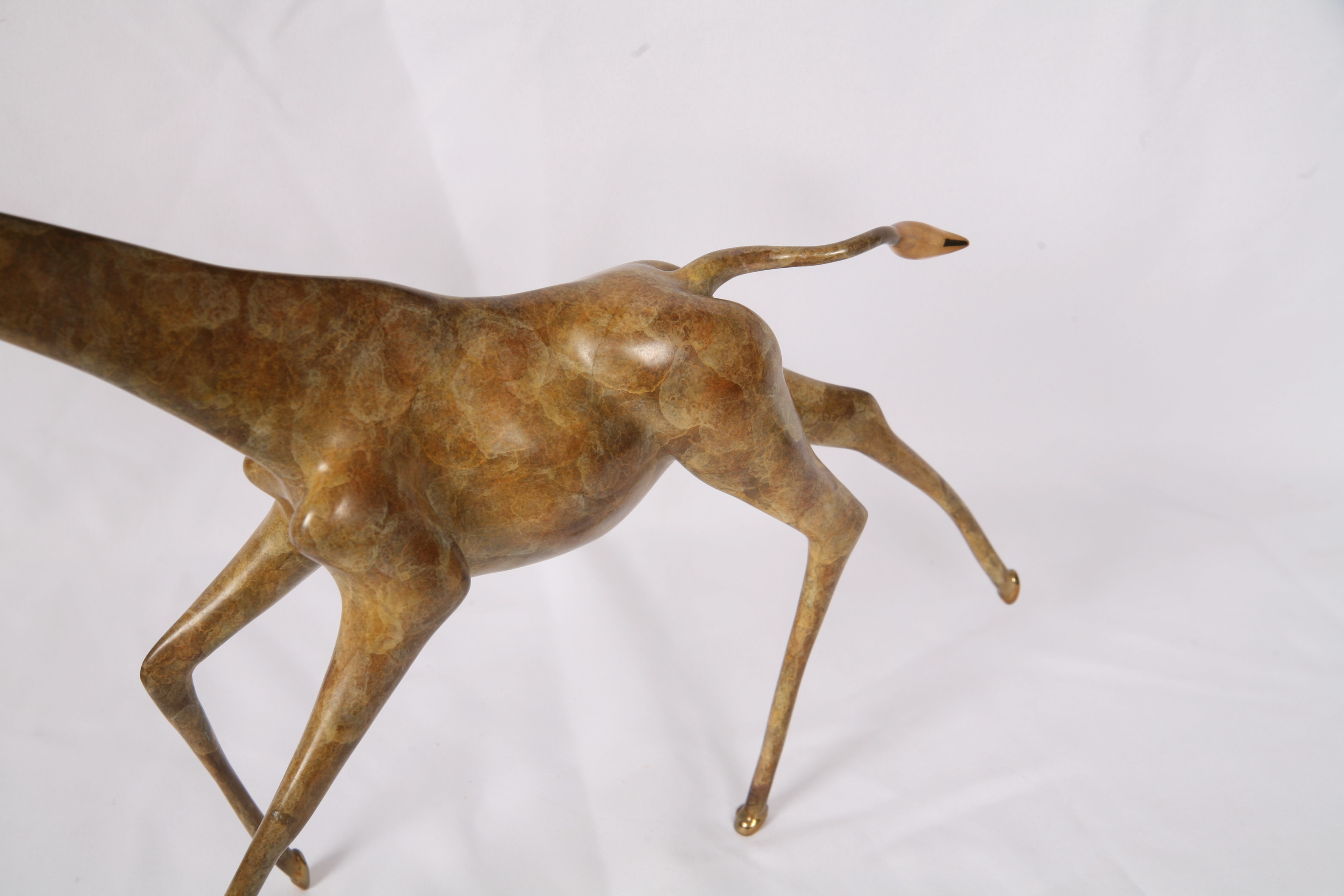 Daniel Acebo Cast Bronze Giraffe Sculpture