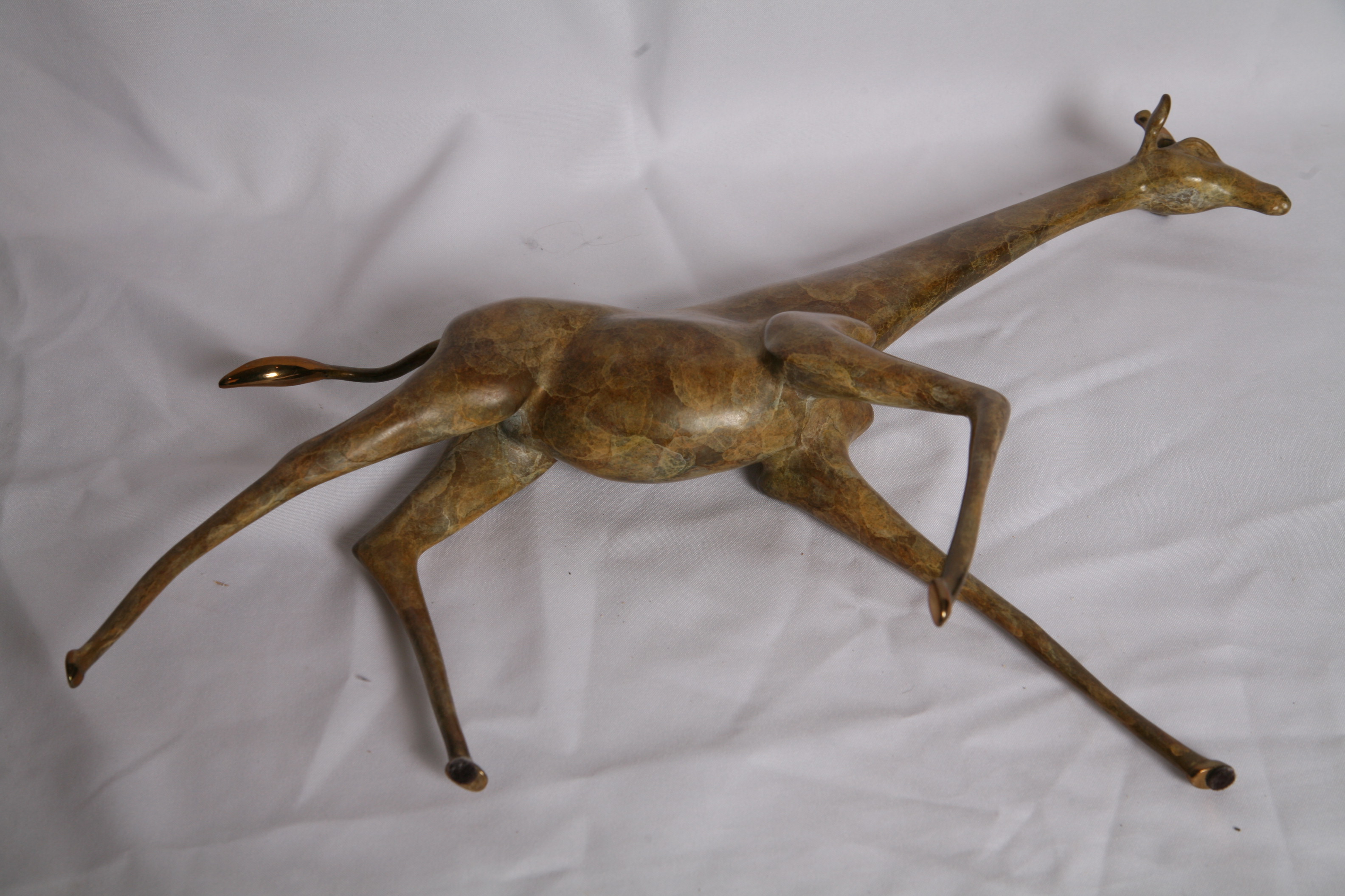 Daniel Acebo Cast Bronze Giraffe Sculpture