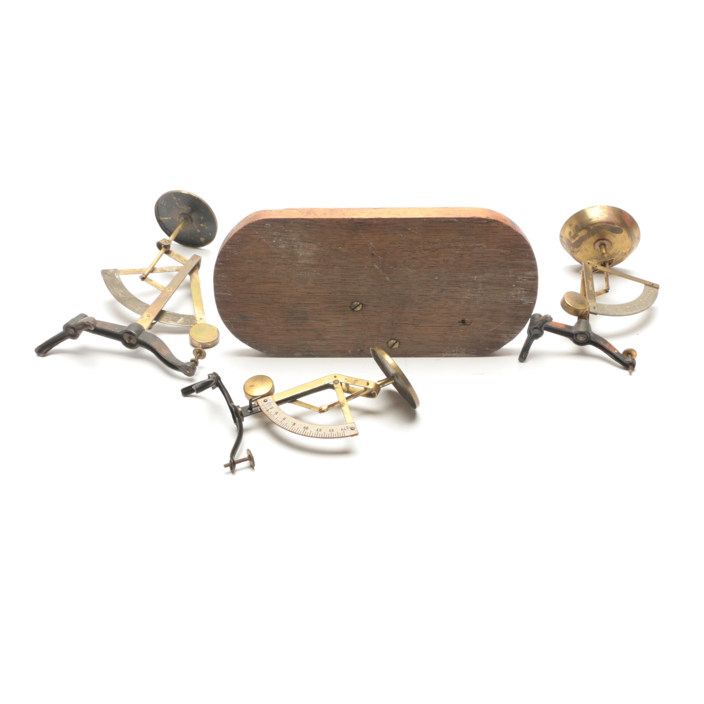 Thomas and WIlliams Welsh Brass Miner's Lamp and Scales