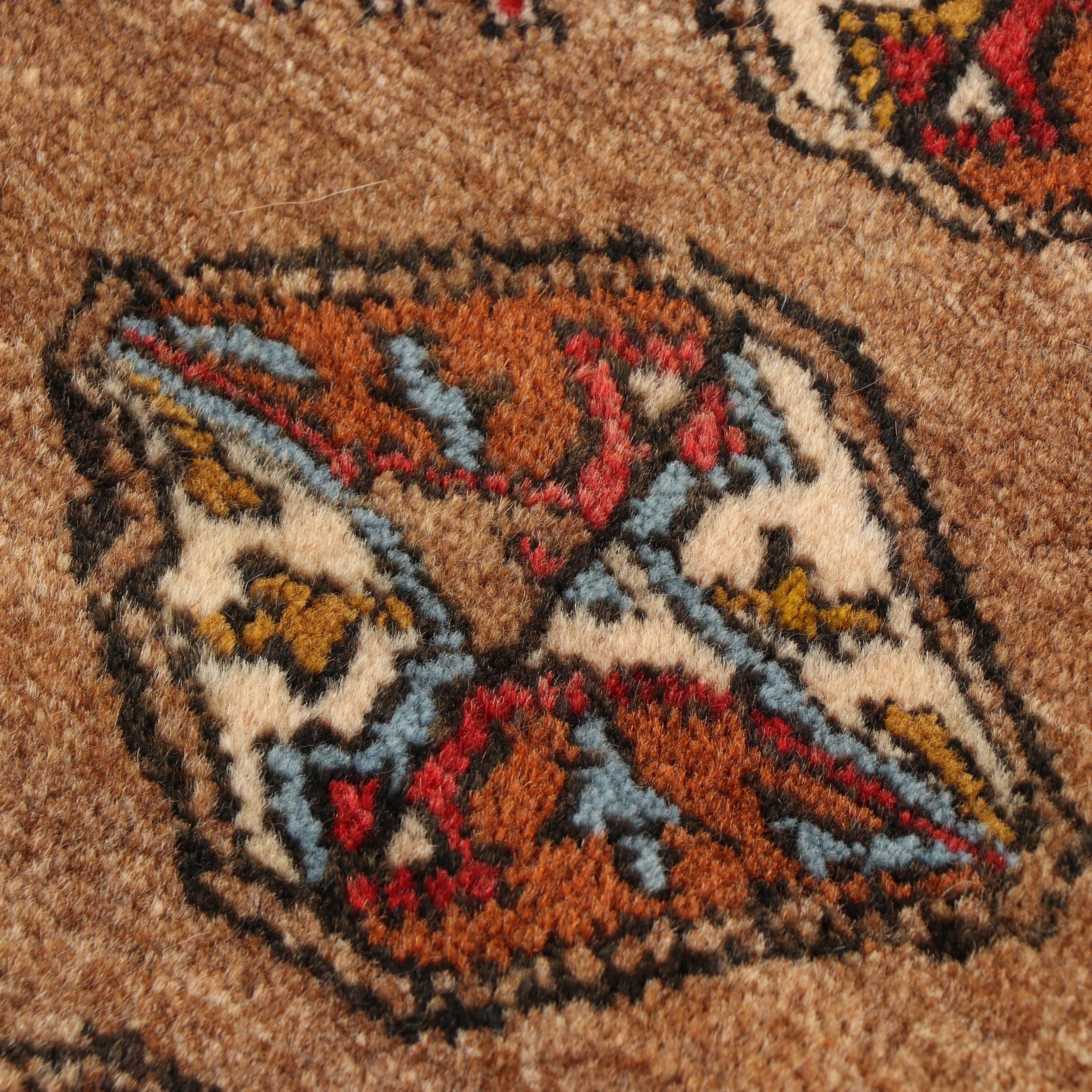 Hand-Knotted Persian Bokhara Wool Accent Rug
