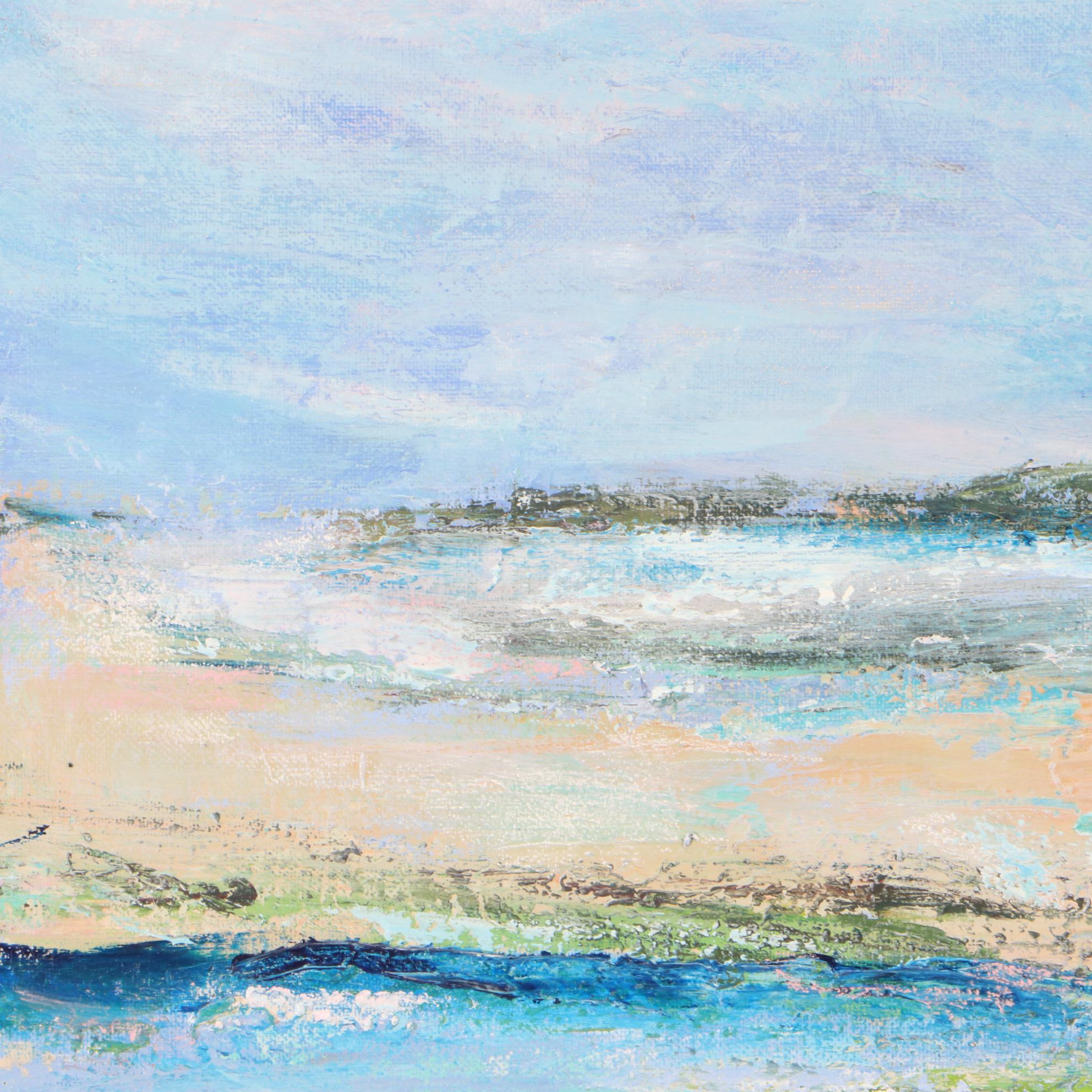 Lee Hafer Contemporary Acrylic Painting "Currents Run Deep"