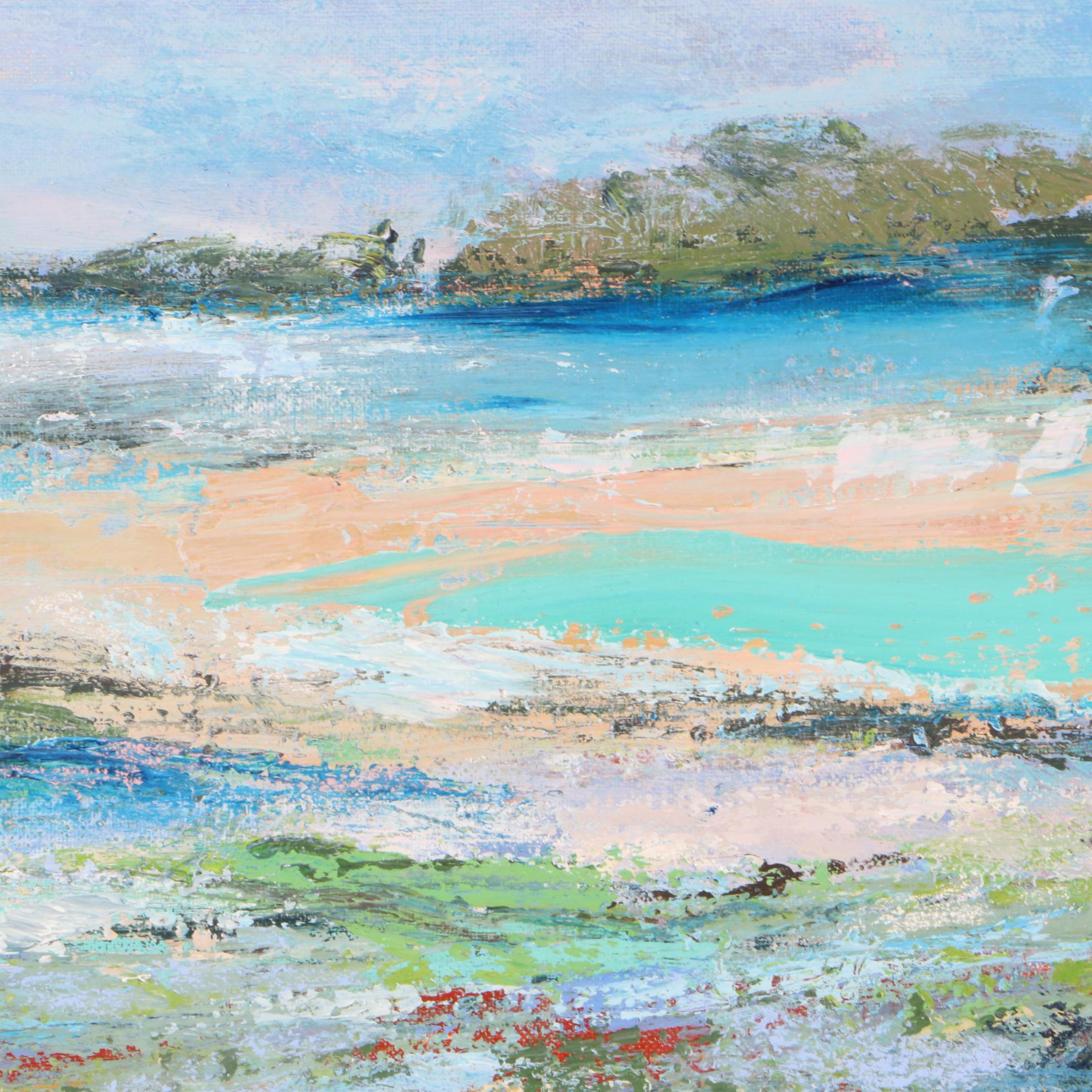 Lee Hafer Contemporary Acrylic Painting "Currents Run Deep"