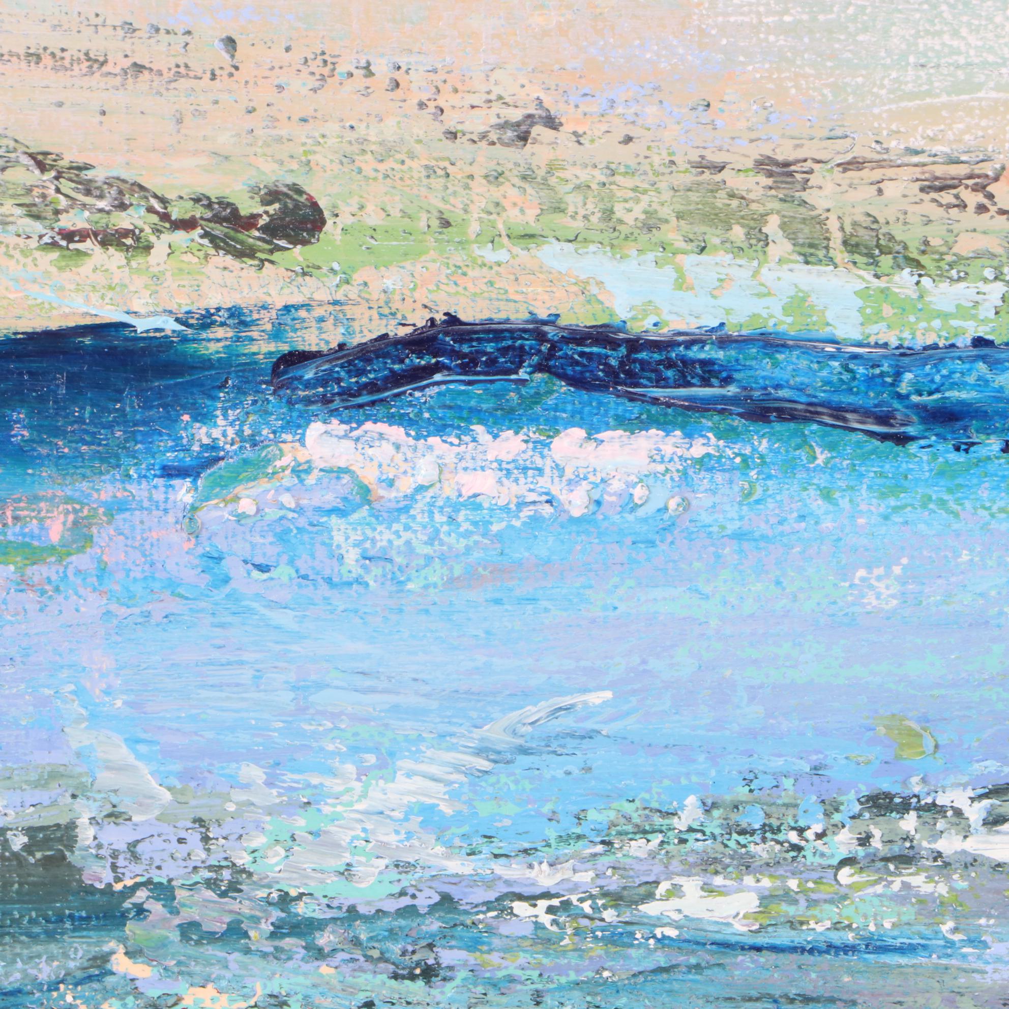 Lee Hafer Contemporary Acrylic Painting "Currents Run Deep"
