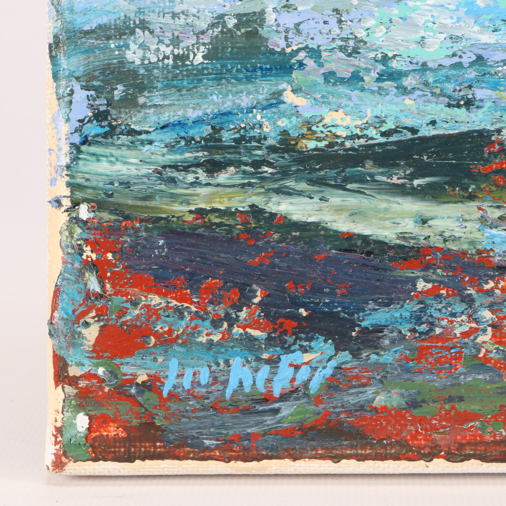 Lee Hafer Contemporary Acrylic Painting "Currents Run Deep"