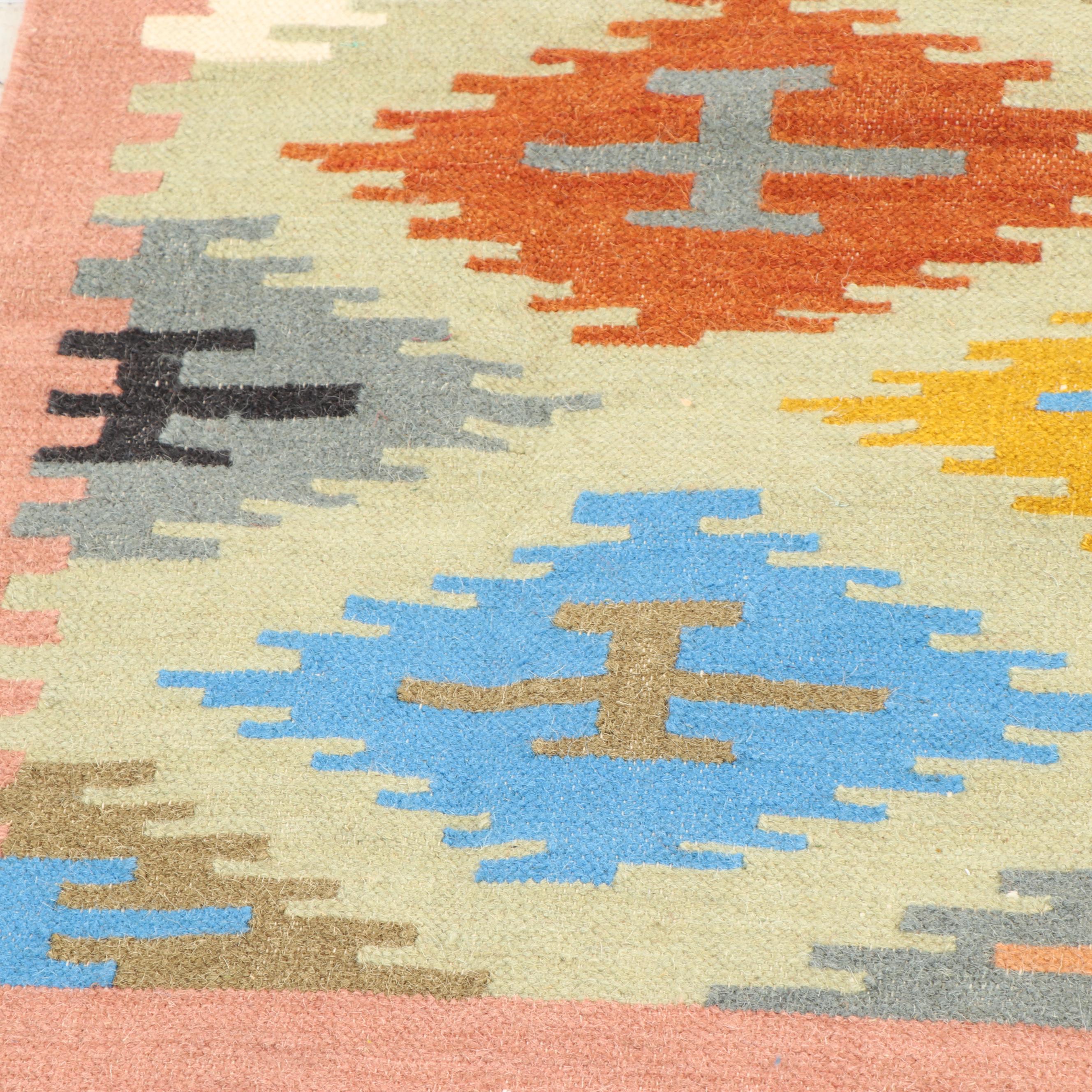 Handwoven Indian Wool Kilim