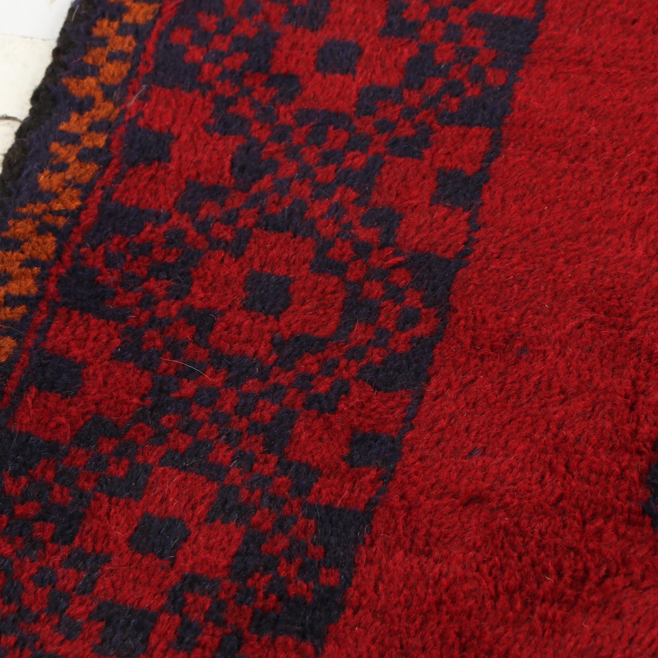 Hand-Knotted Afghani Turkmen "Khal Mohammadi" Wool Accent Rug