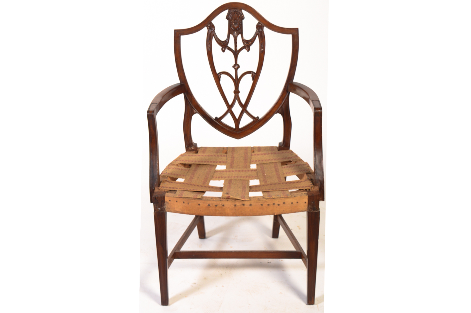 Antique Shield Back Chair Frame