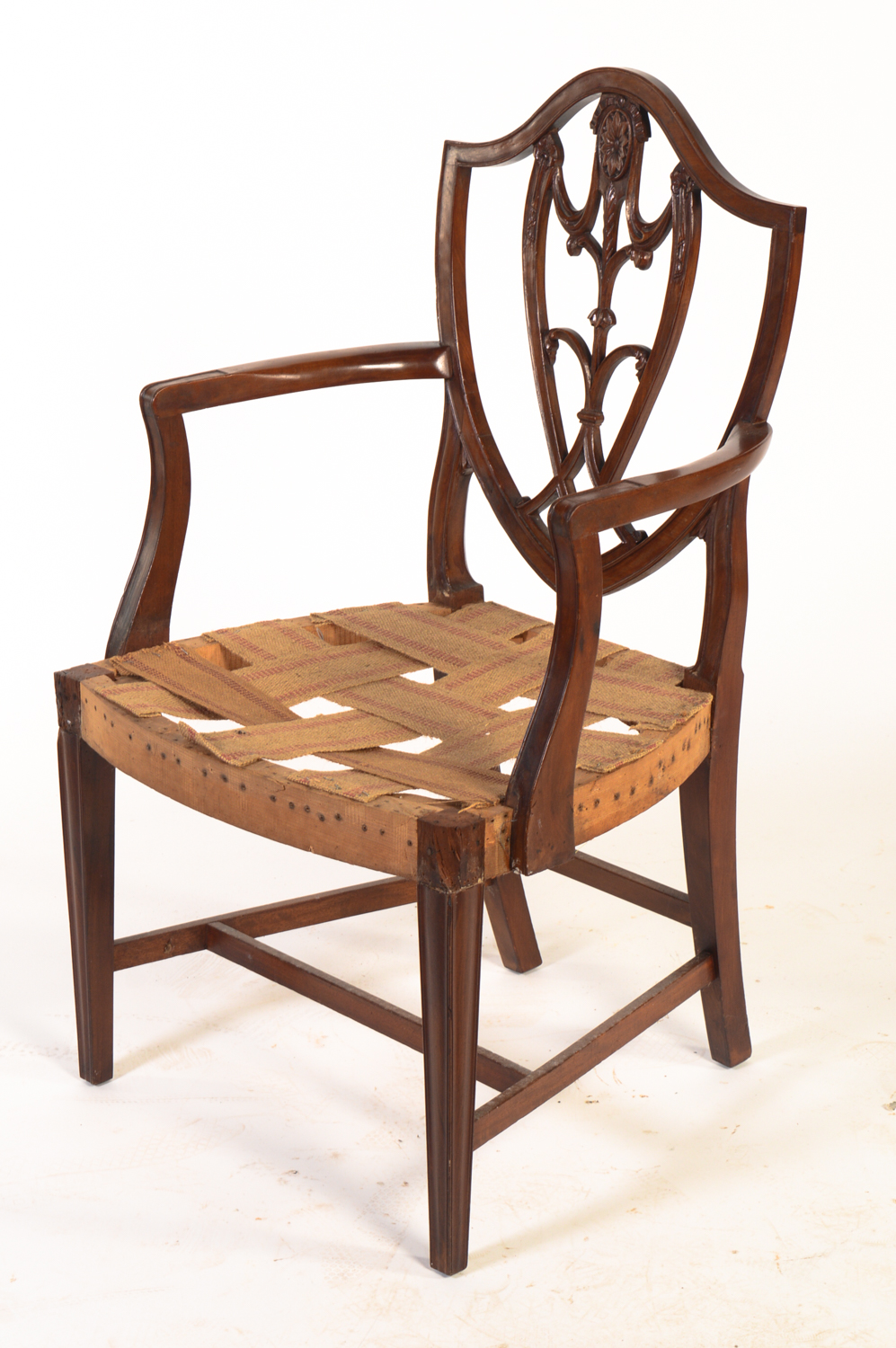 Antique Shield Back Chair Frame