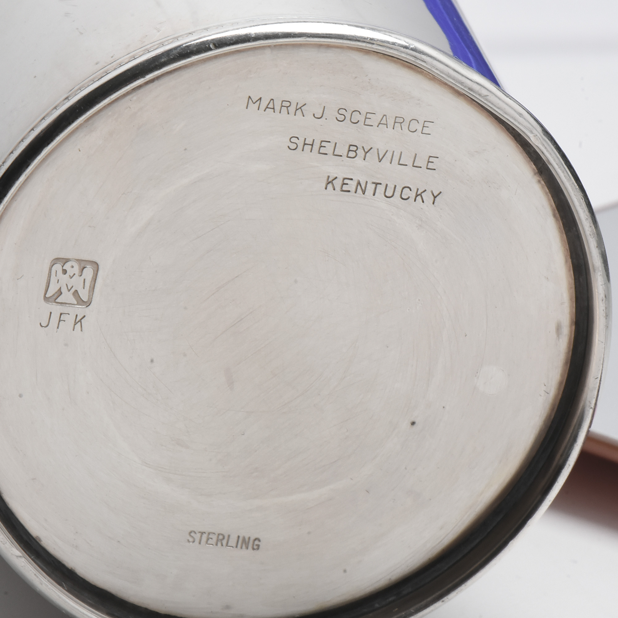 Three Circa 1960's Mark J. Scearce Sterling Silver Presidential Mint Julep Cups