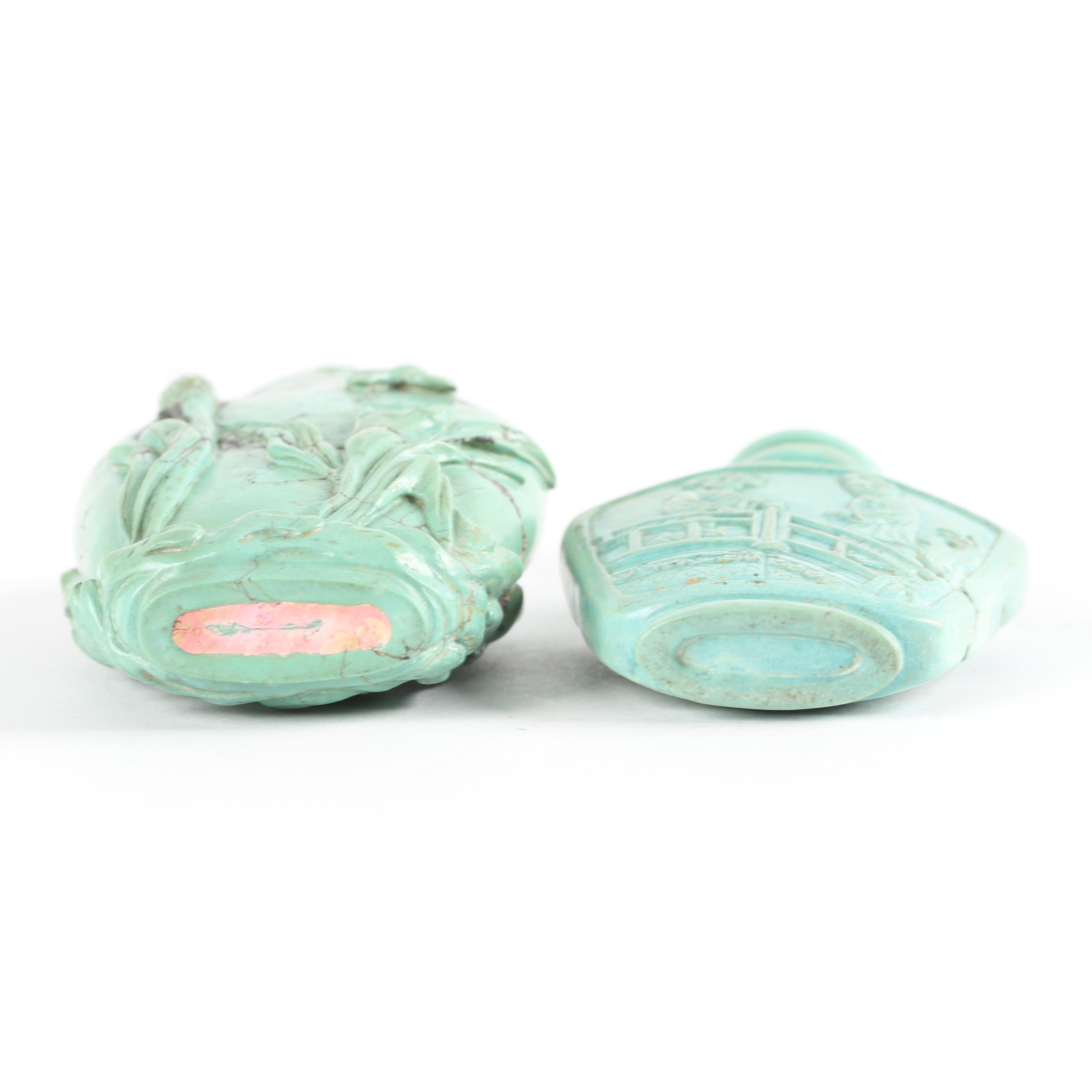 Chinese Carved Turquoise Snuff Bottles