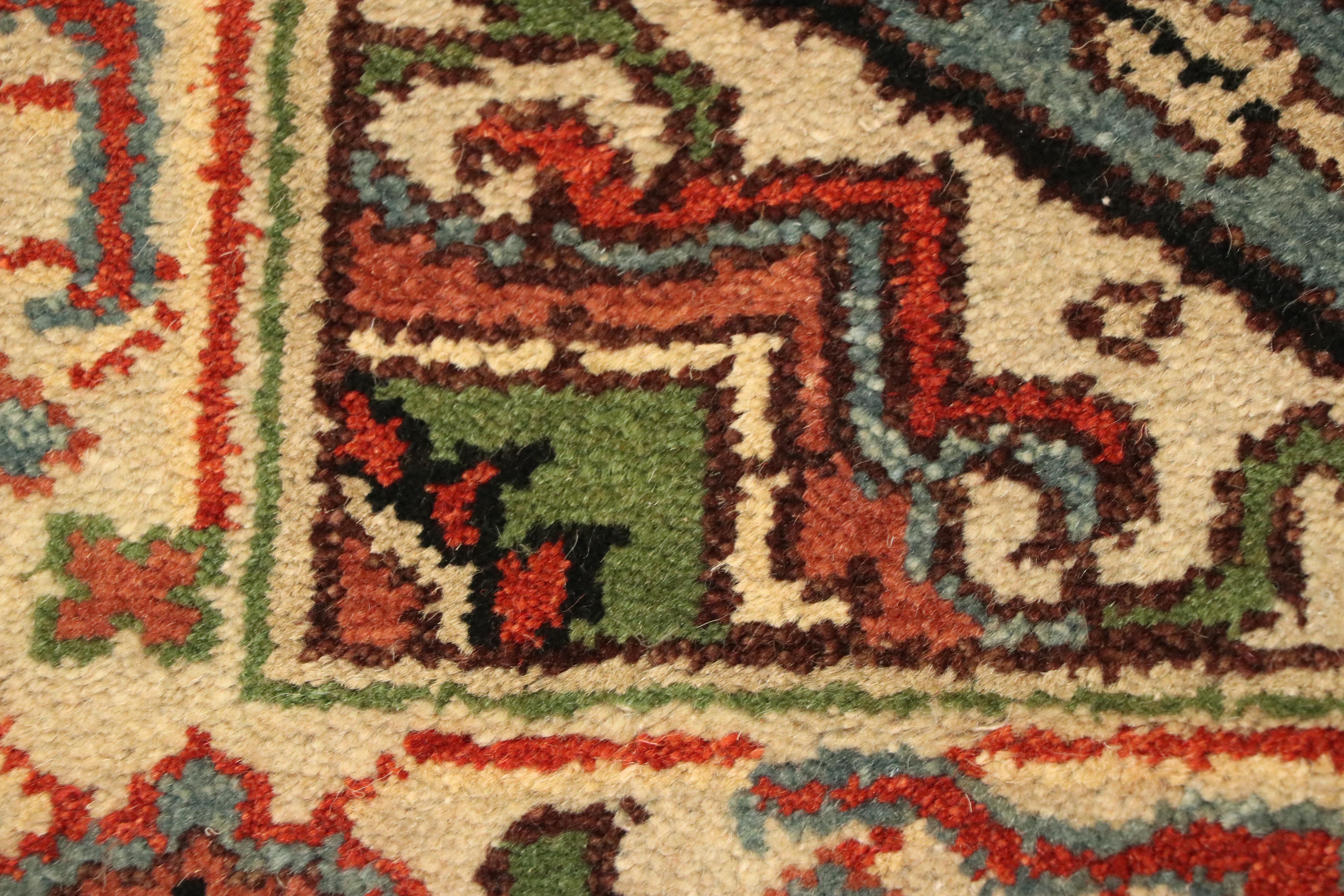 Hand-Knotted Bakhshayesh Heriz Wool Carpet Runner