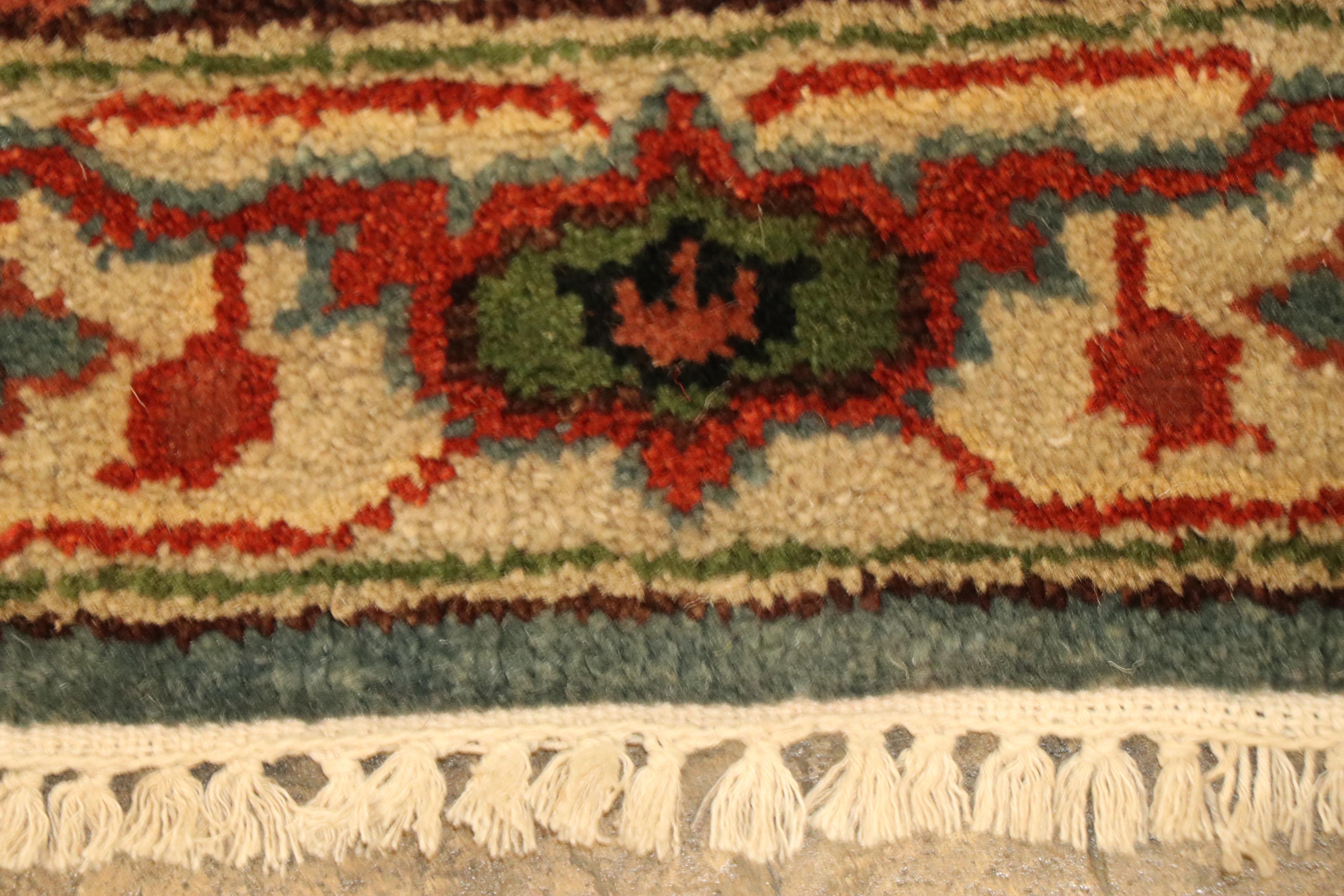 Hand-Knotted Bakhshayesh Heriz Wool Carpet Runner