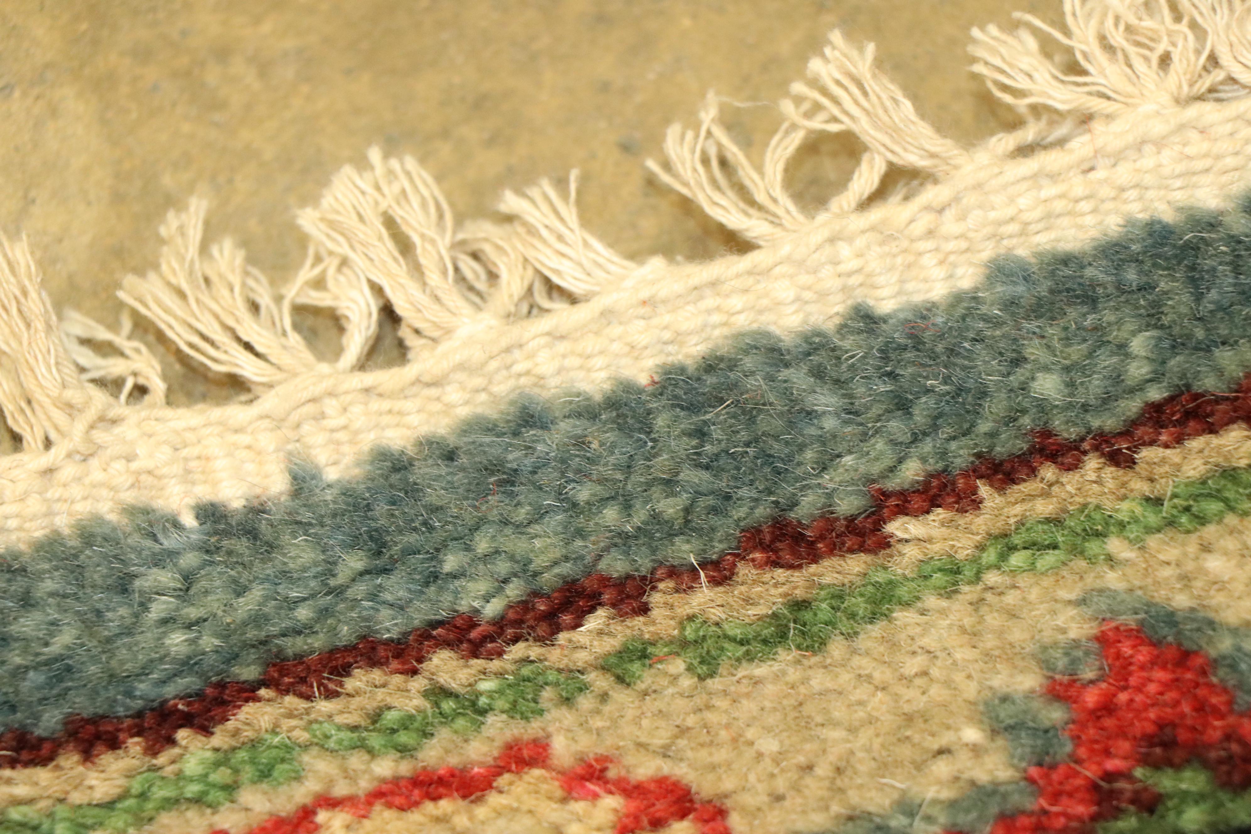 Hand-Knotted Bakhshayesh Heriz Wool Carpet Runner