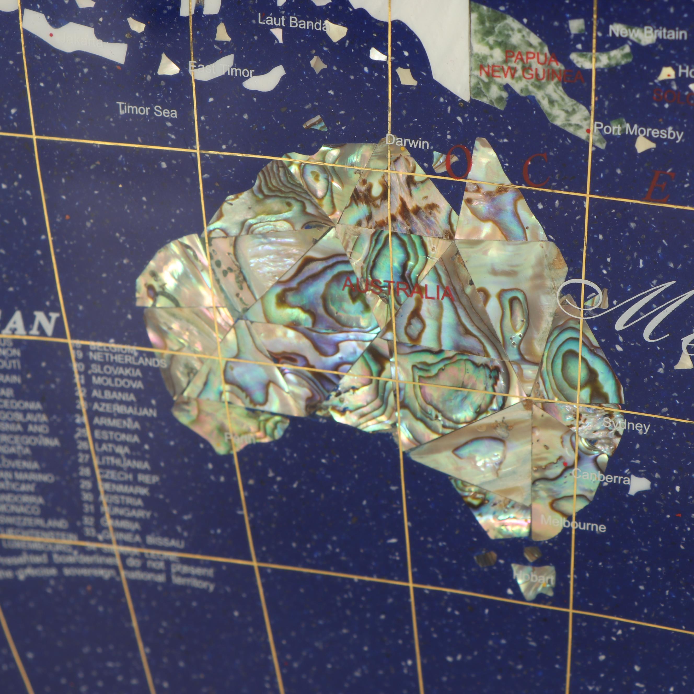 Stone Inlay "Map of the World"