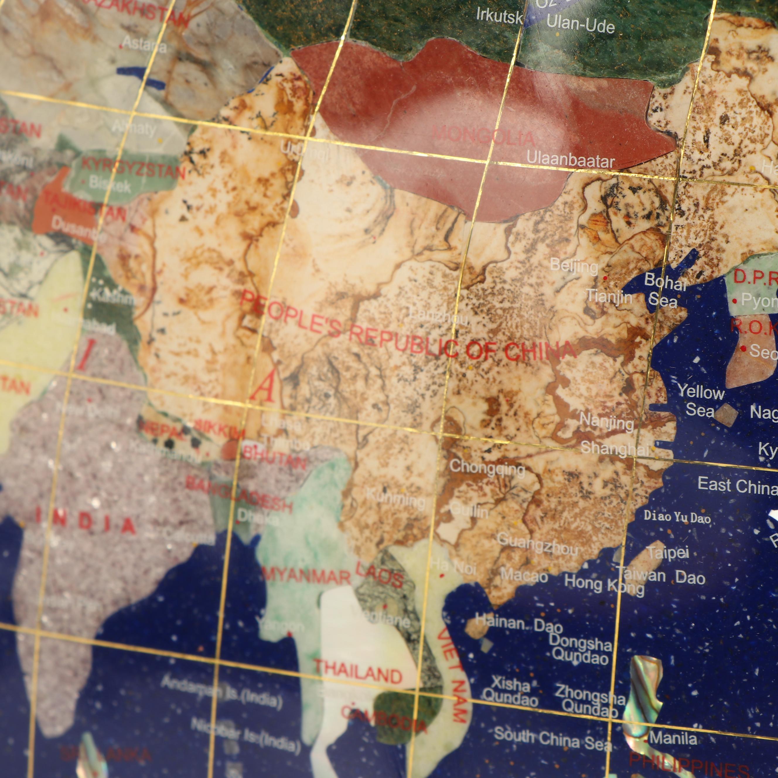 Stone Inlay "Map of the World"