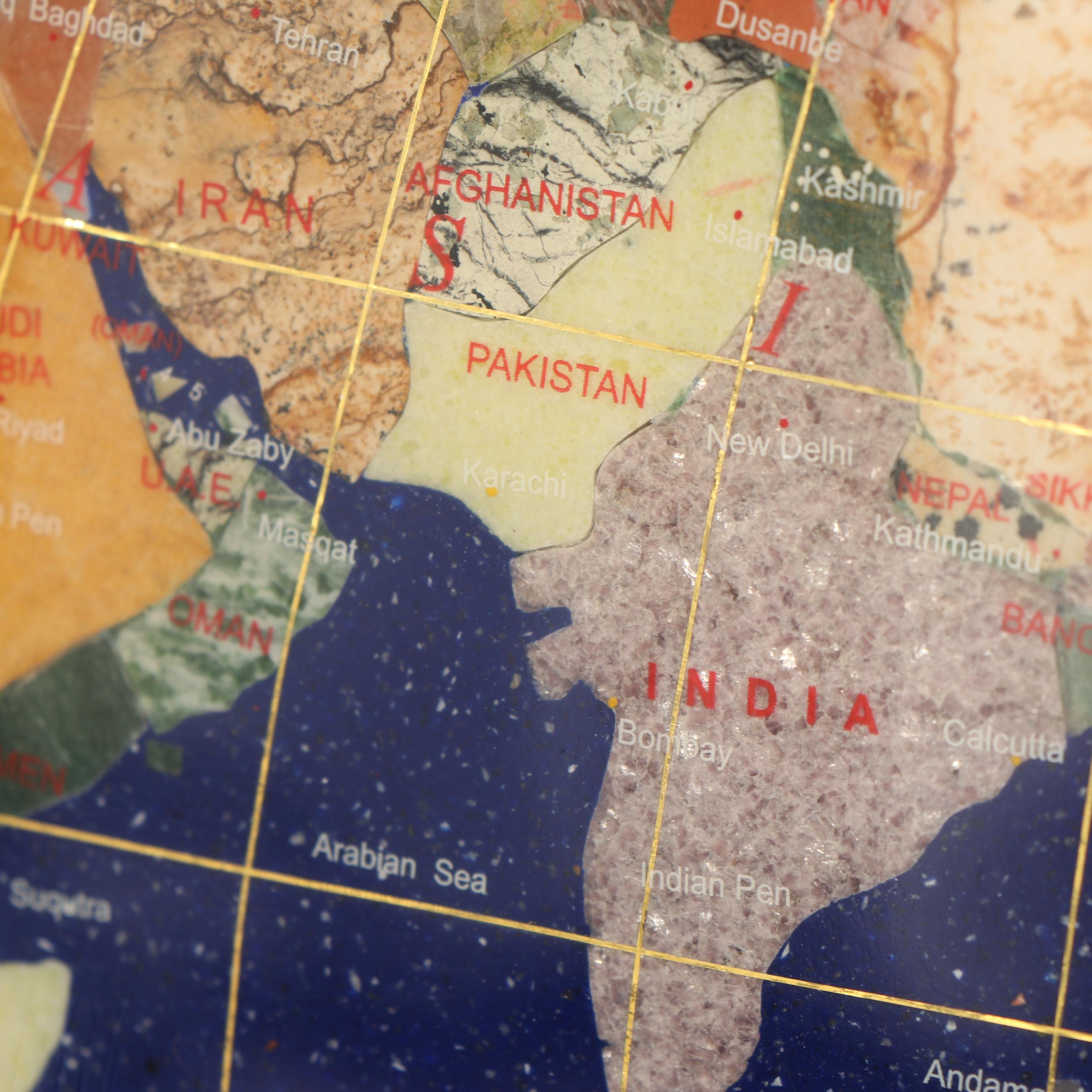 Stone Inlay "Map of the World"