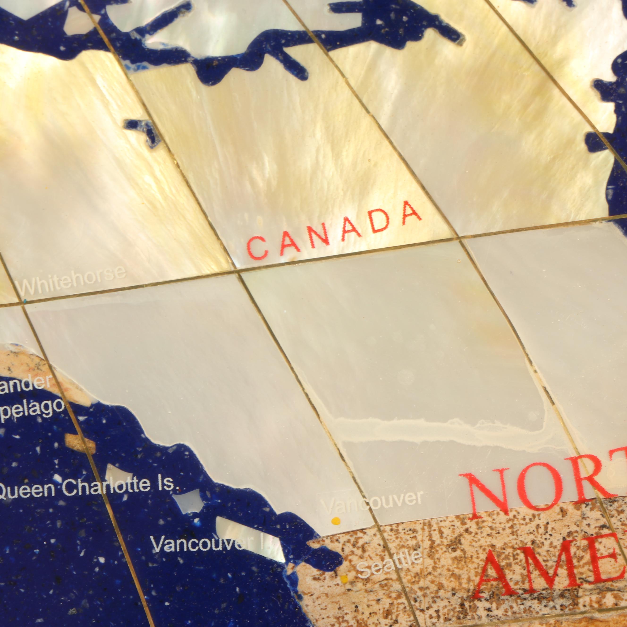 Stone Inlay "Map of the World"