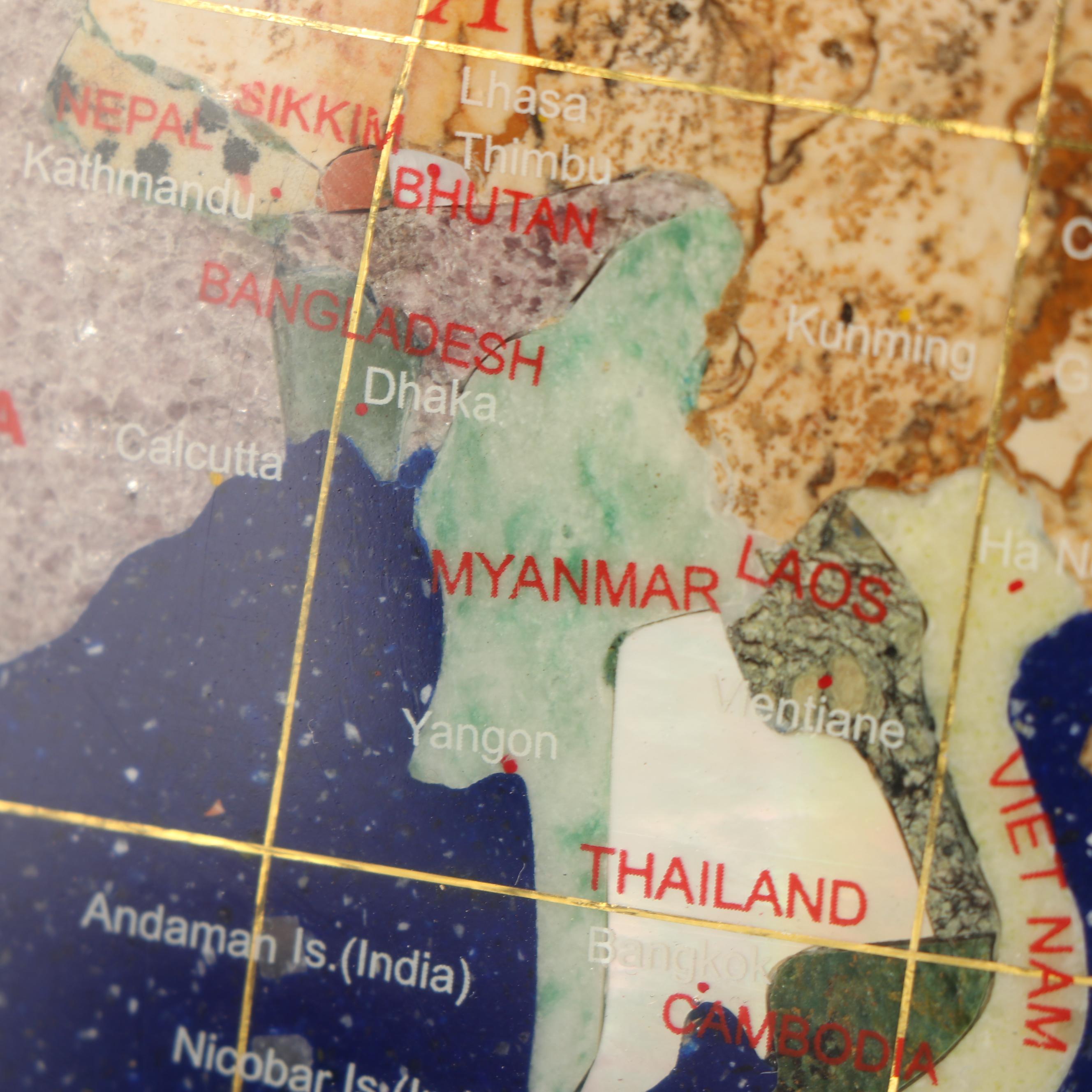 Stone Inlay "Map of the World"