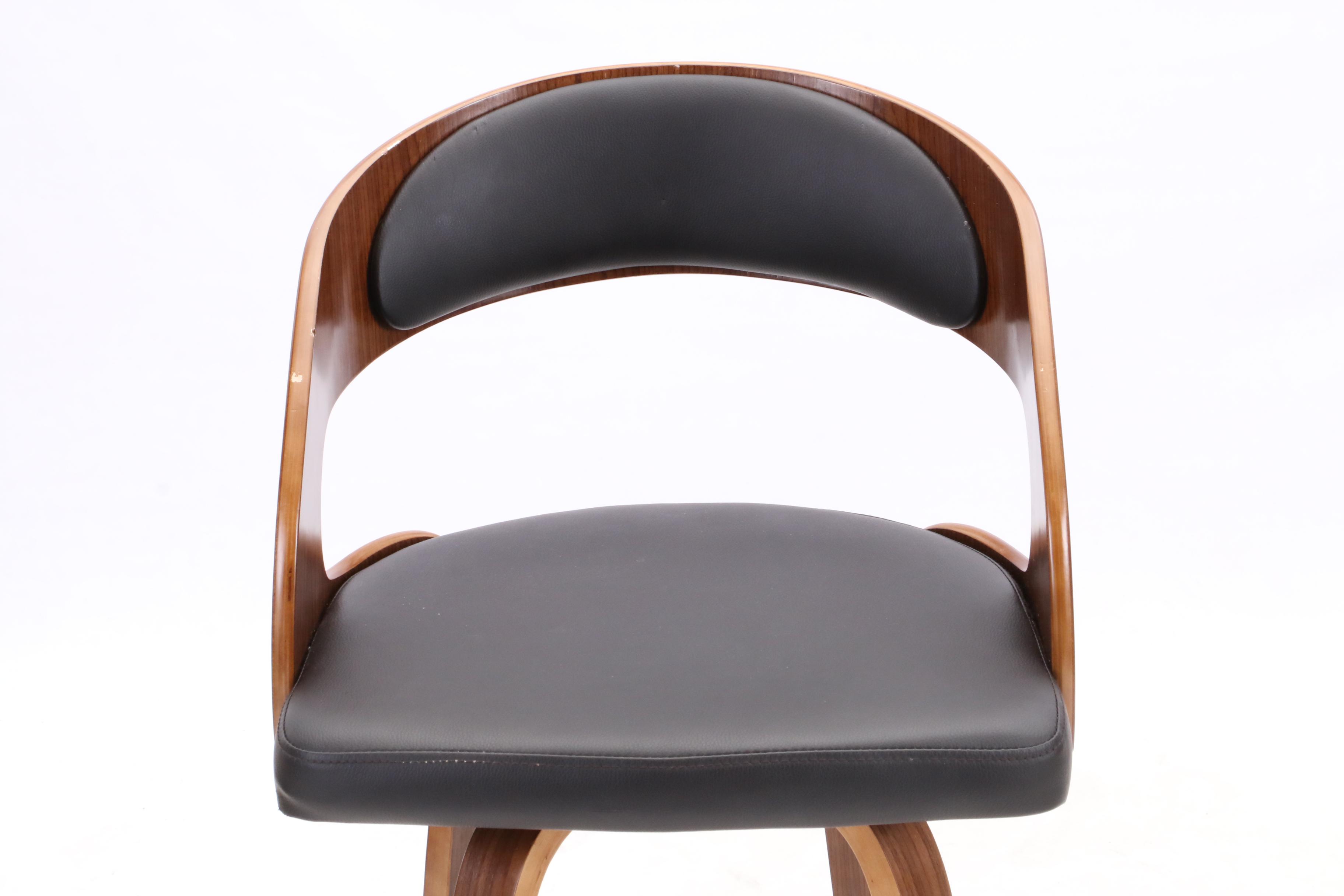 Modern Style Glass Top Table and Swivel Bar Height Chairs by Armen Living