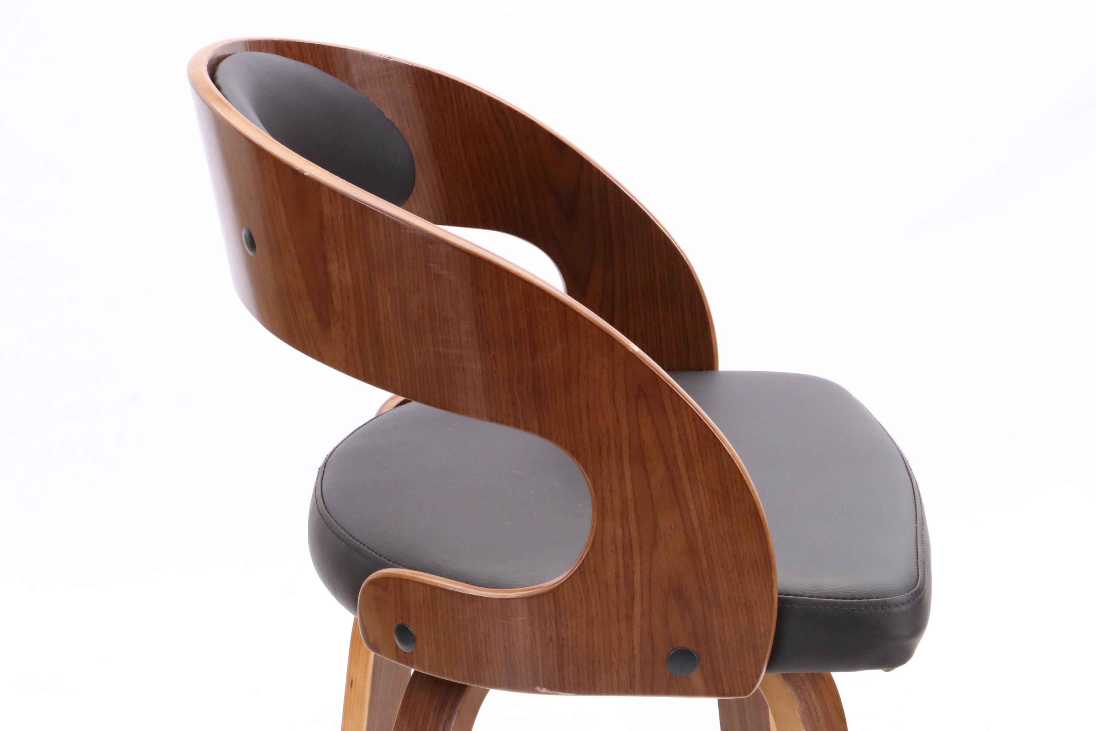 Modern Style Glass Top Table and Swivel Bar Height Chairs by Armen Living