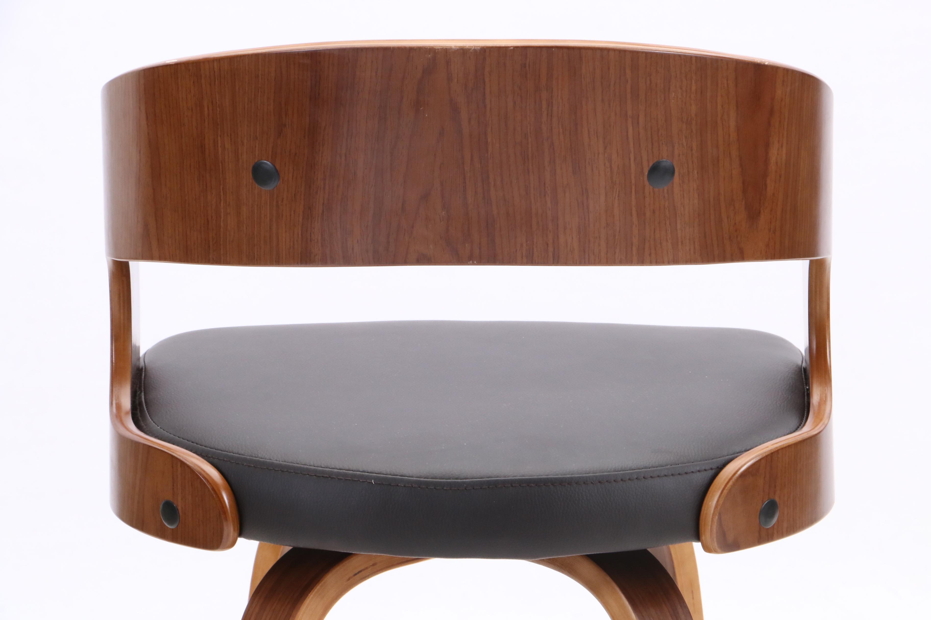 Modern Style Glass Top Table and Swivel Bar Height Chairs by Armen Living