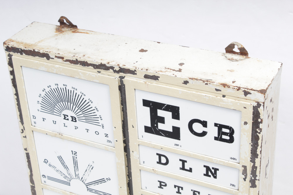 Vintage Optometrist Eyechart Cabinet