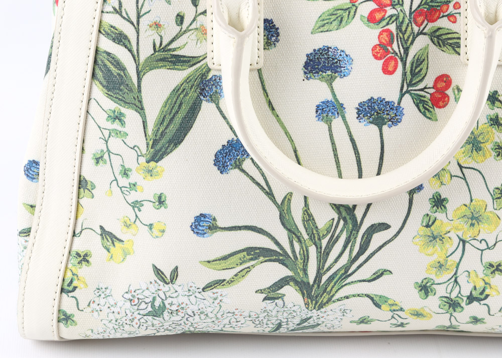 Tory Burch "Robinson" Canvas Triangle Tote