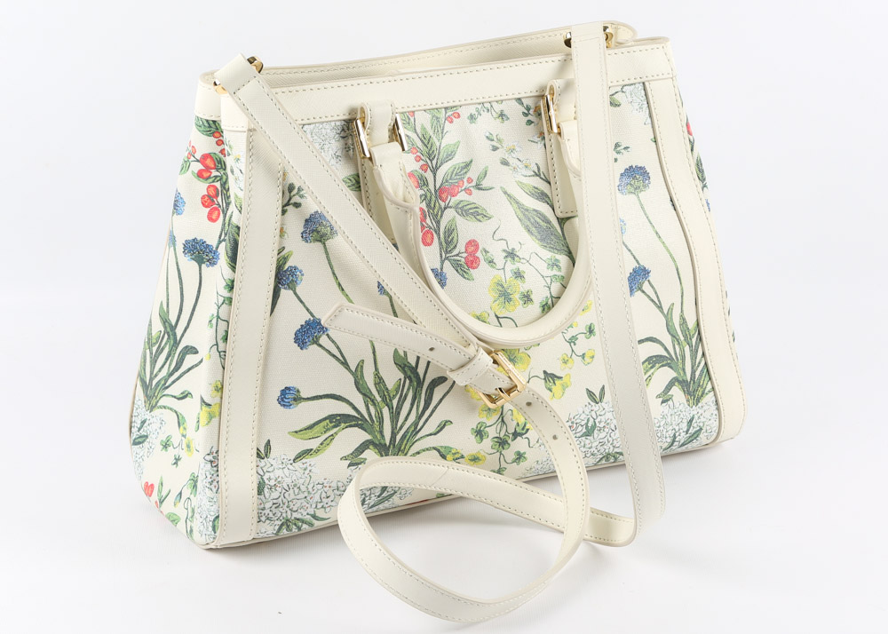 Tory Burch "Robinson" Canvas Triangle Tote