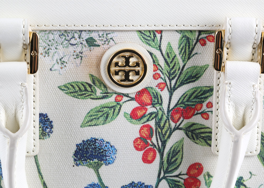 Tory Burch "Robinson" Canvas Triangle Tote