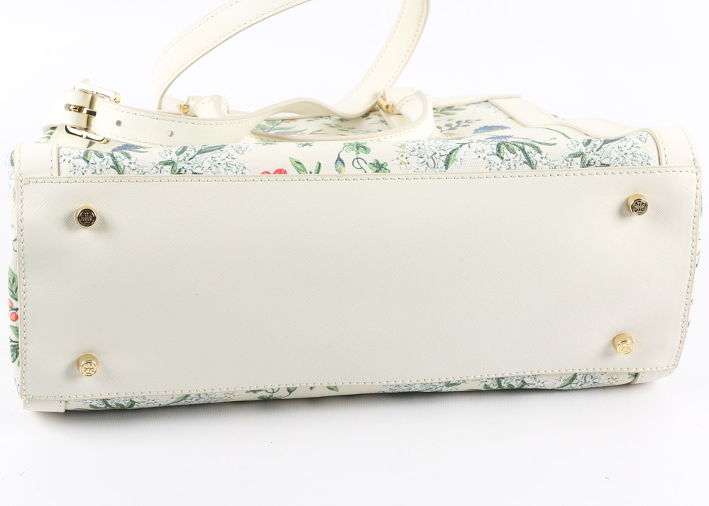 Tory Burch "Robinson" Canvas Triangle Tote