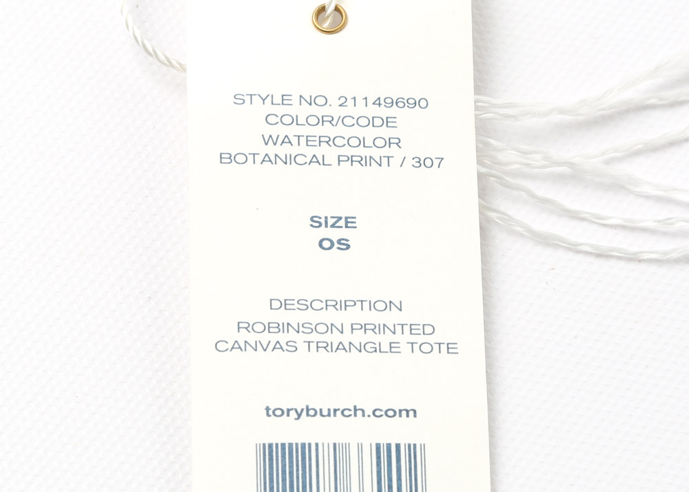 Tory Burch "Robinson" Canvas Triangle Tote