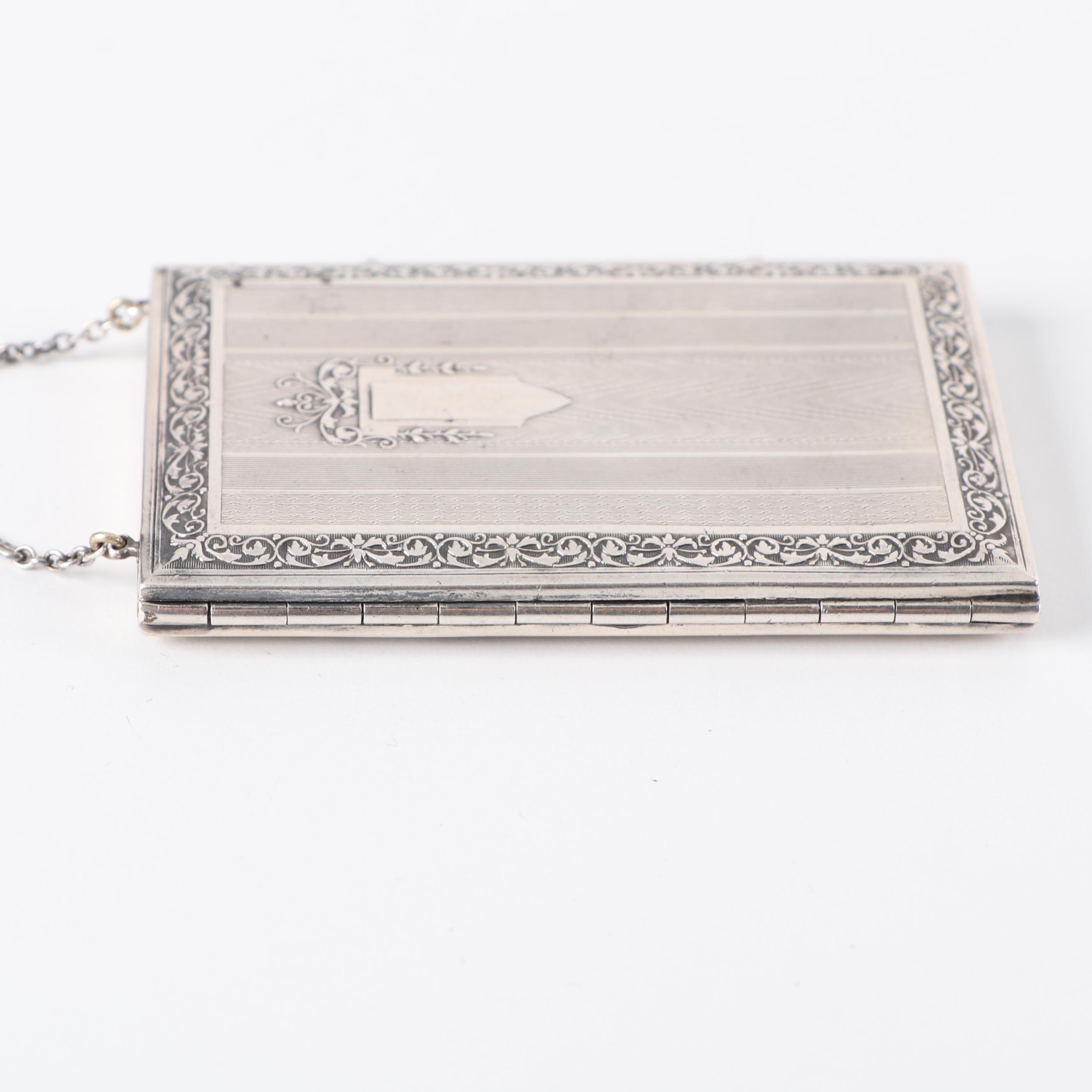 Antique Sterling Silver Calling Card Case