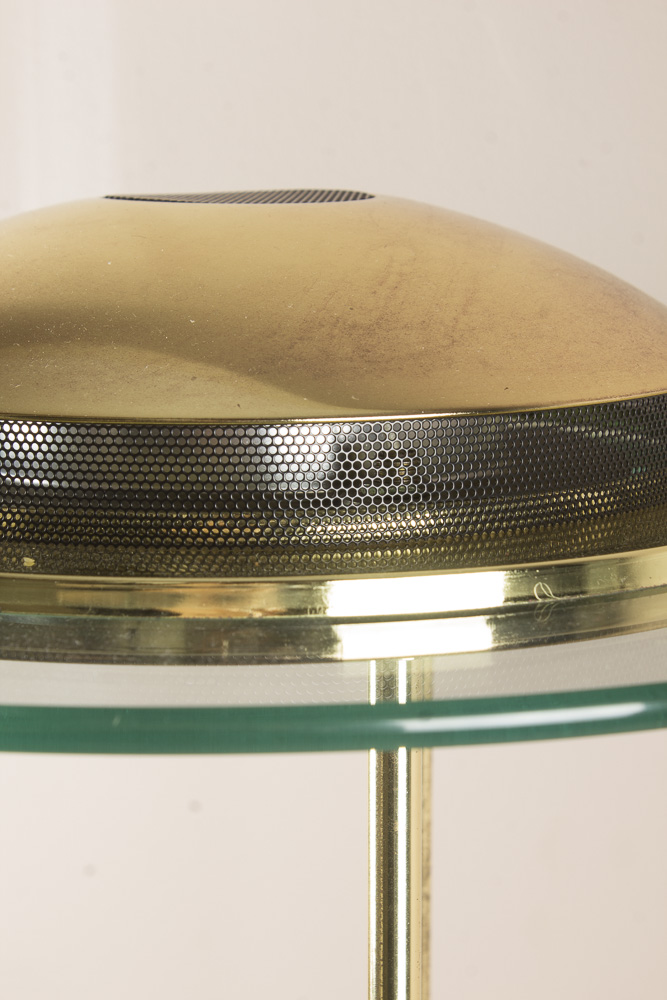 Contemporary Glass and Brass Desk Lamp