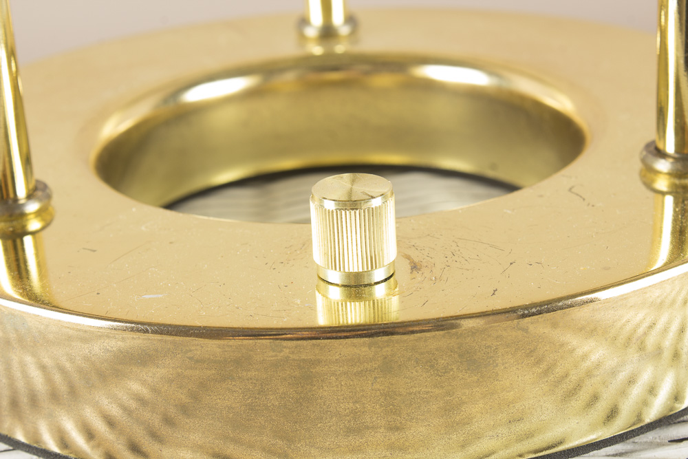 Contemporary Glass and Brass Desk Lamp